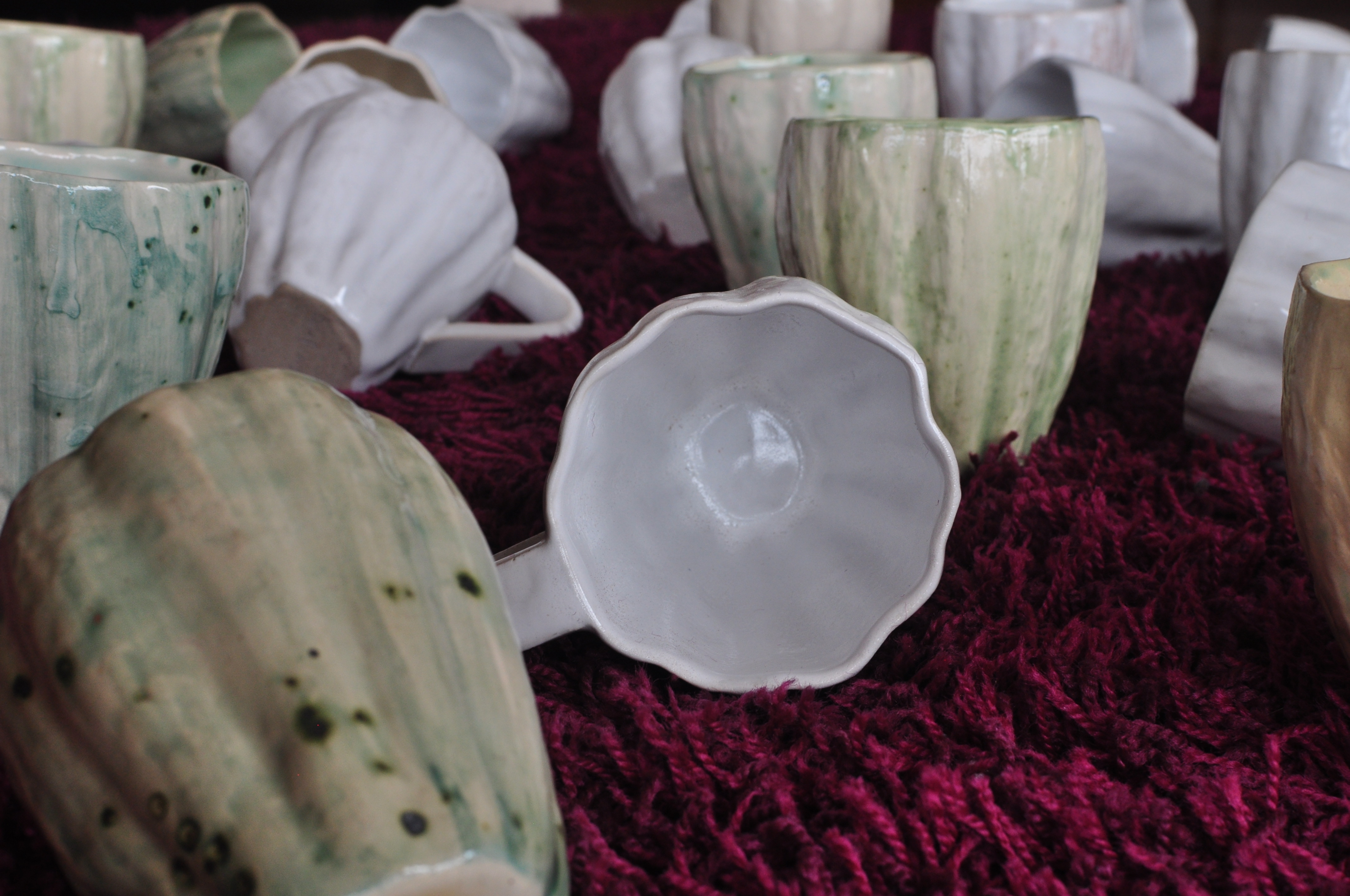 Cacaos. Low temperature ceramics. Casted from a caco fruit. Bogot&aacute; 2016