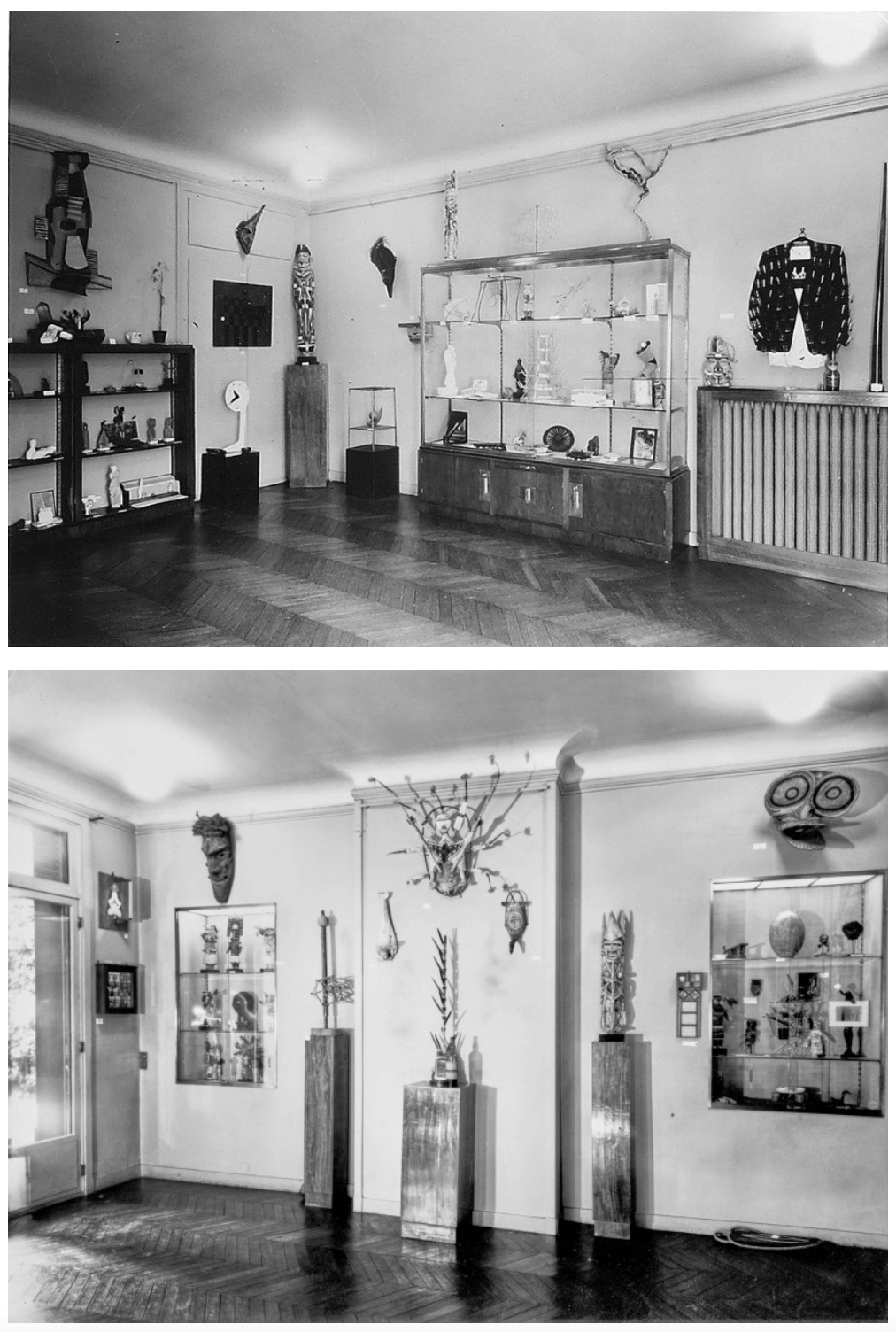 The 1936 Surrealist Objects exhibition at the Galerie Charles Ratton in Paris, which featured Yves Tanguy's From the Other Side of the Bridge (De l'autre côté du pont), brought together over 200 objects divided into categories including surrealist objects, natural objects, interpreted objects, mathematical objects, found objects, readymade objects, and so-called “savage” objects.