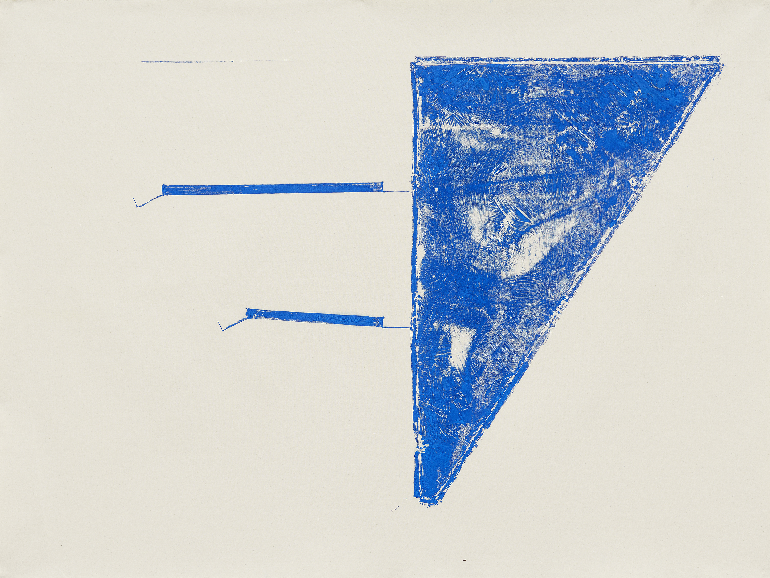 Blue Room (version 7), 2017. Oil based printing ink, 6 &times; 8 feet 