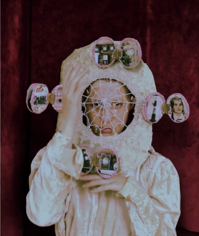 Polina Osipova creates surreal handmade objects that she interacts with on video. The way she interacts with the audience is through manipulating these object and removing her personality. This inspired me to ask the actors in my self directed to do the same. Using their clothes and words their objects. 