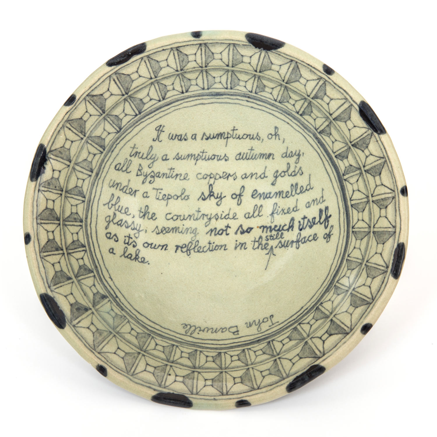 HN1168 Swatow ware bowl “It was sumptuous...”, 6.10.15Glazed ceramic stoneware9 x 25cm