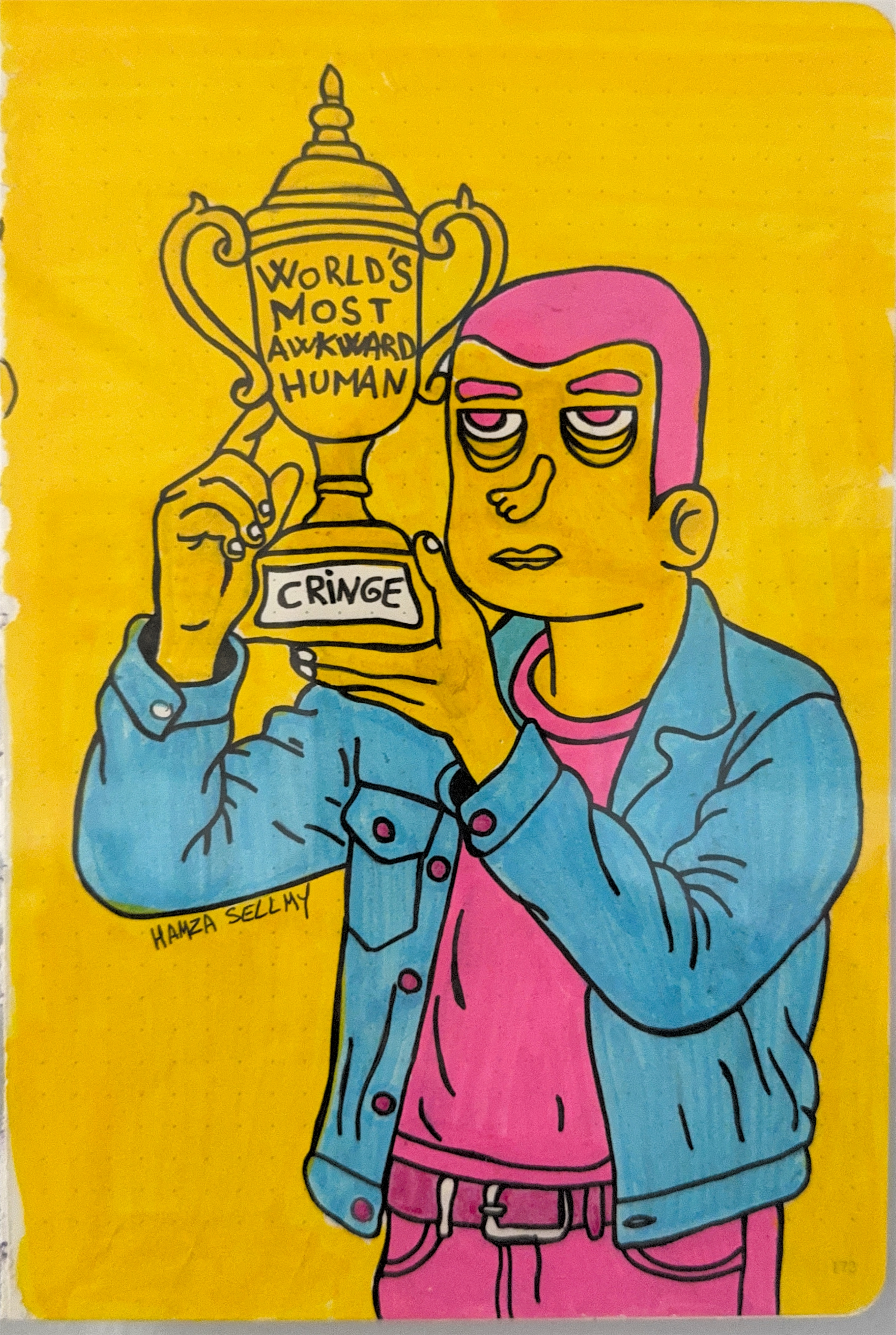 Chapter XV, Acrylics on paper, 15x21cm, 2025.