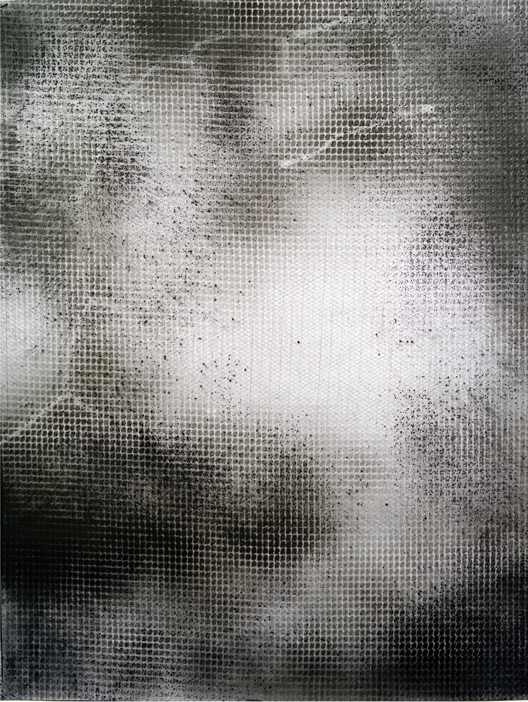 Running fence / Charcoal powder on paper 50*62cm, 2018