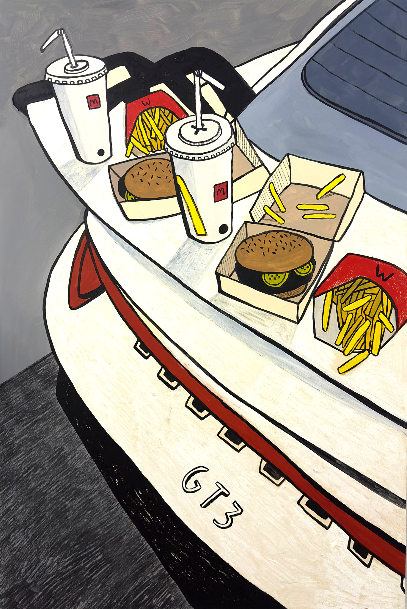 "Mcauto". Oil on wood. 120x80cm. 2025