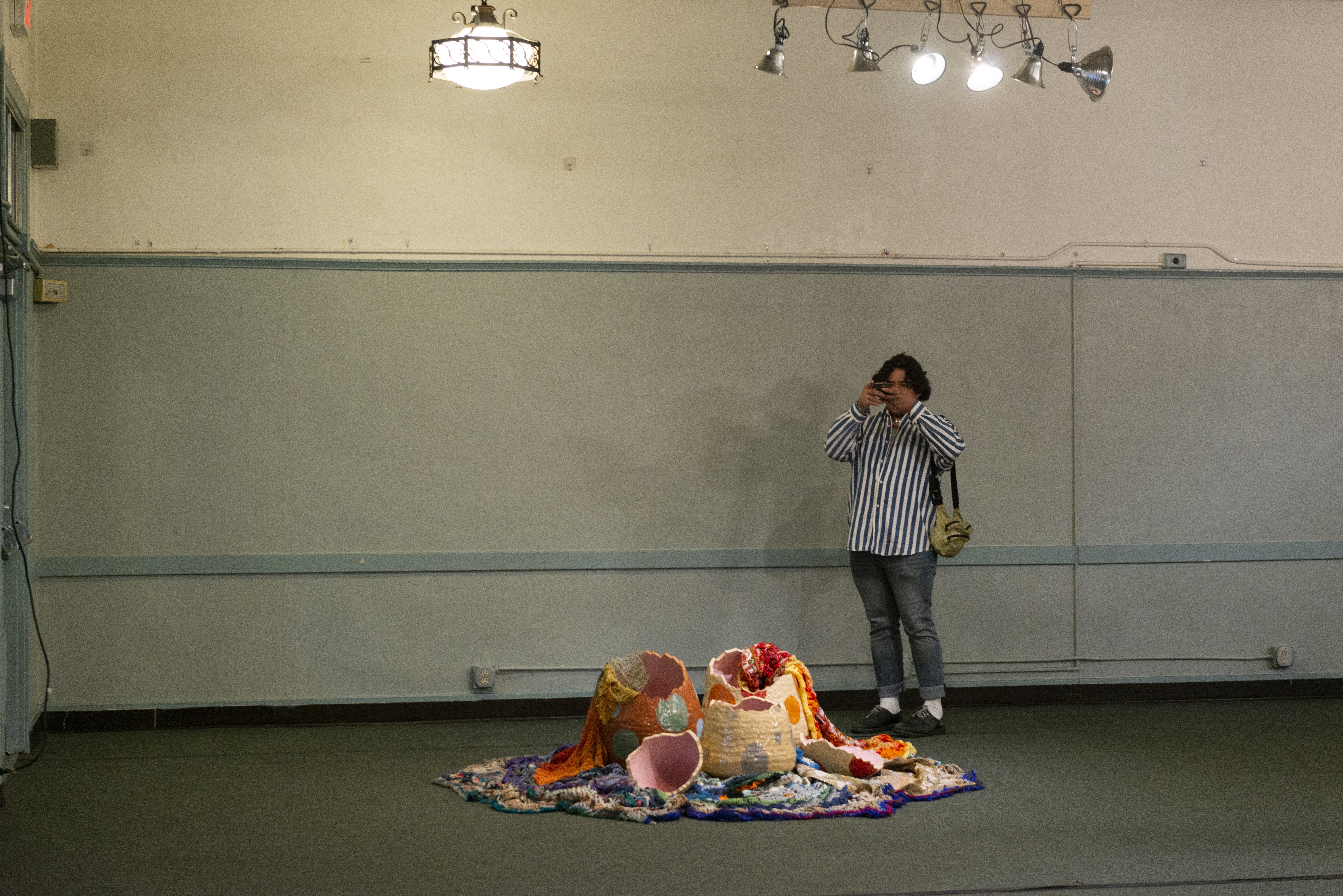 cosmic breakfast 2023, ceramics, fabric, twine