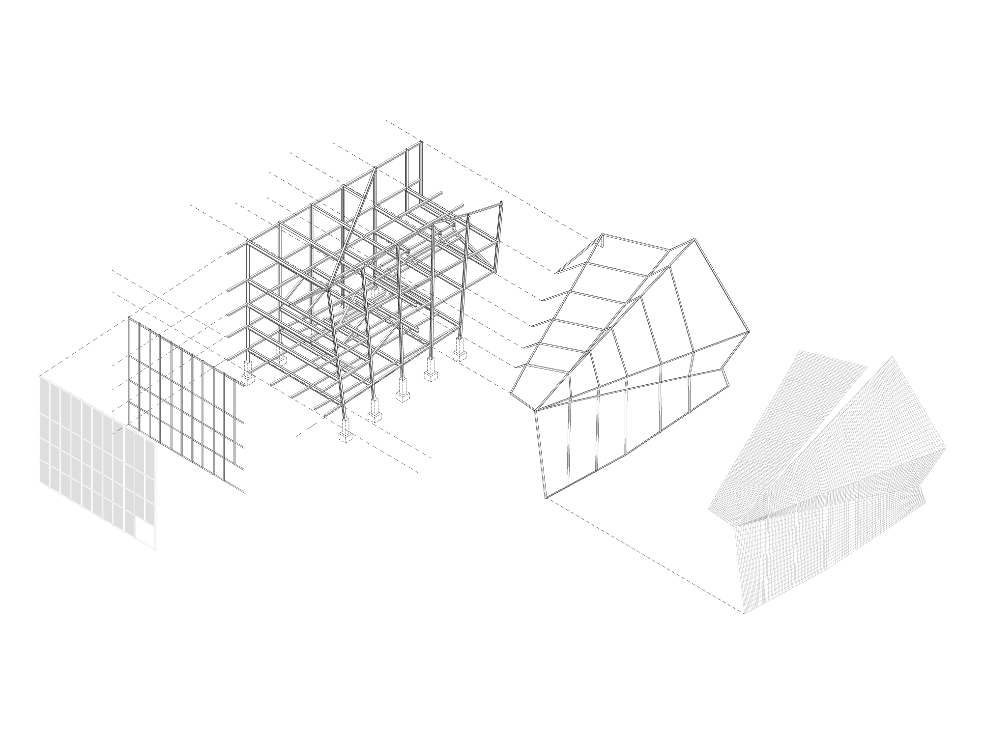 Exploded Axonometric Structure and Skin Diagram