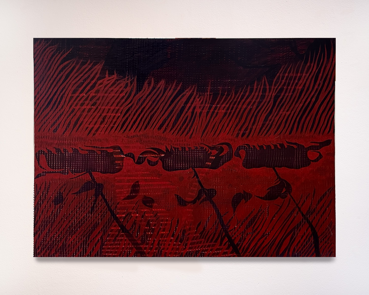 "Yawning at Dawn," 2023, Oil Paint on Panel, 36” x 28”