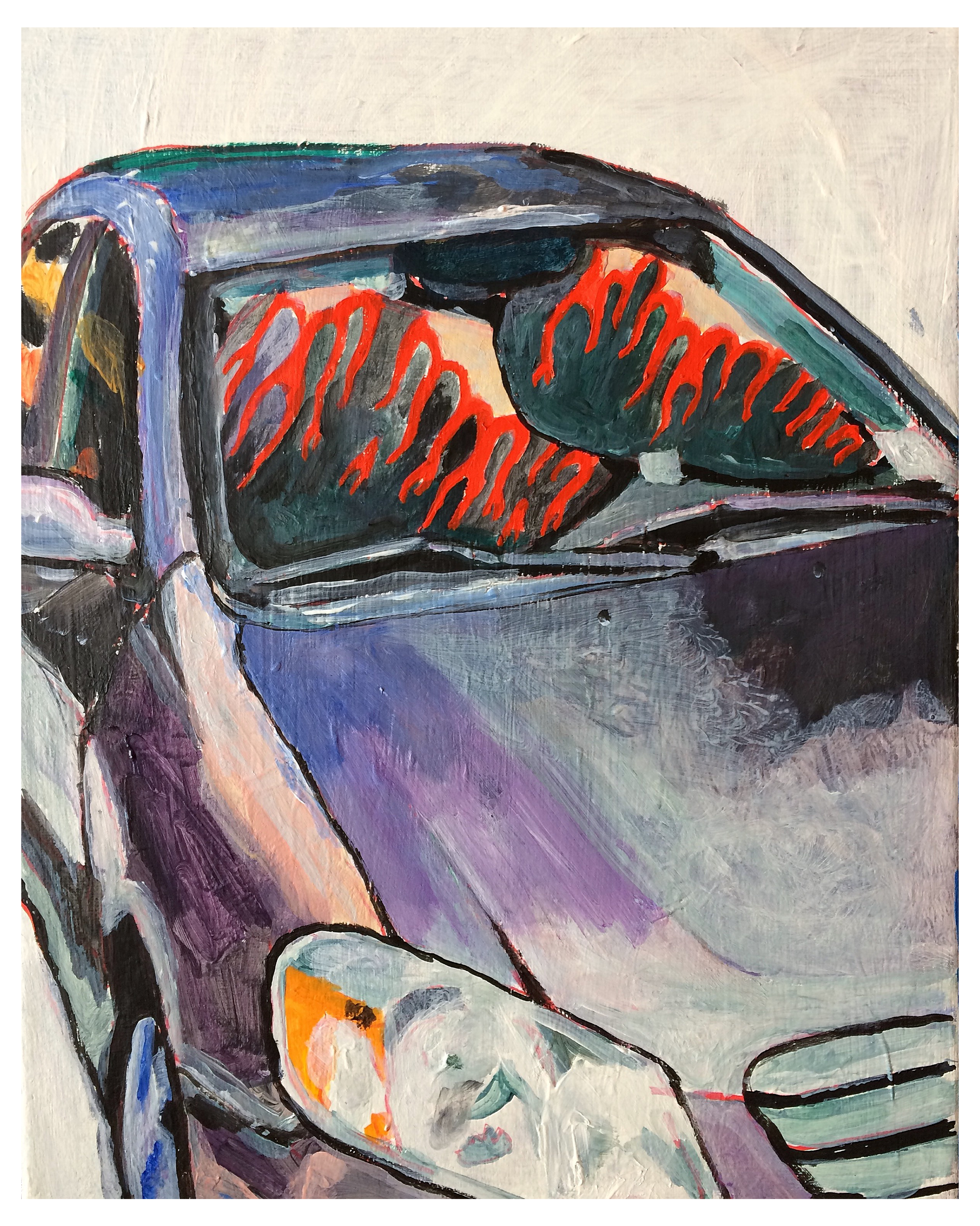 Burning Inside, acrylic, 11" x 14"