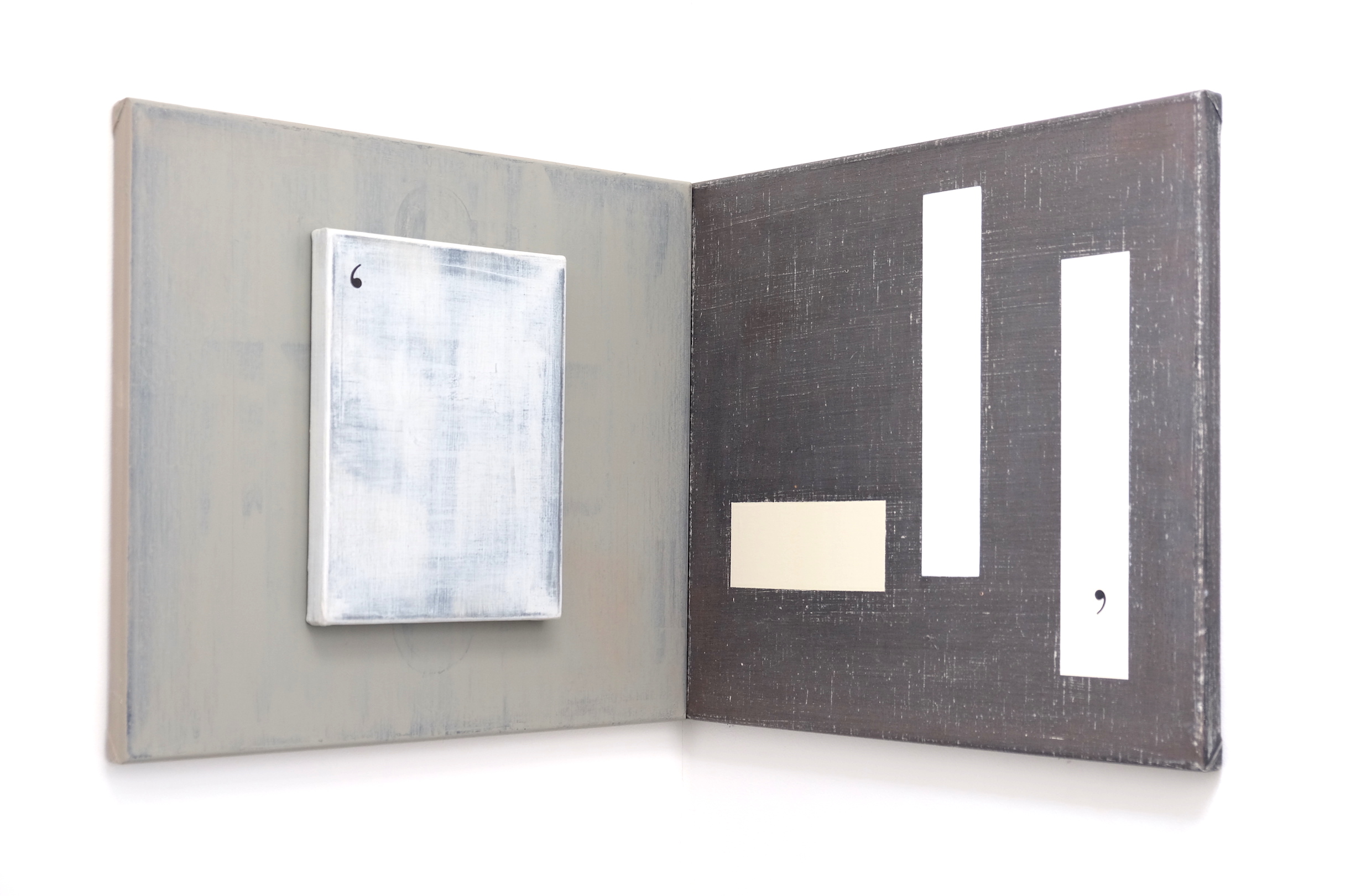 Untitled 2016, acrylic and alkyd on canvas, 45 x 100 cm