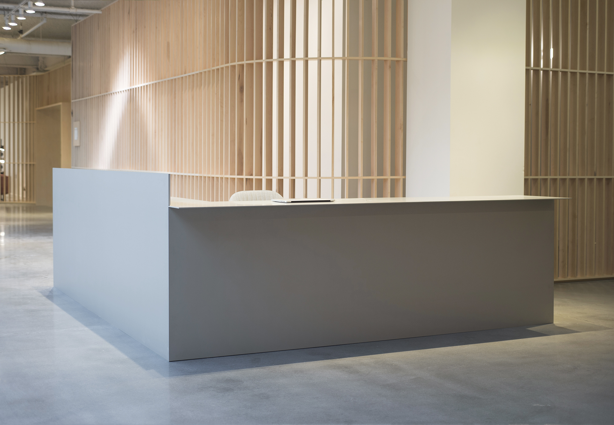 aluminium reception desk