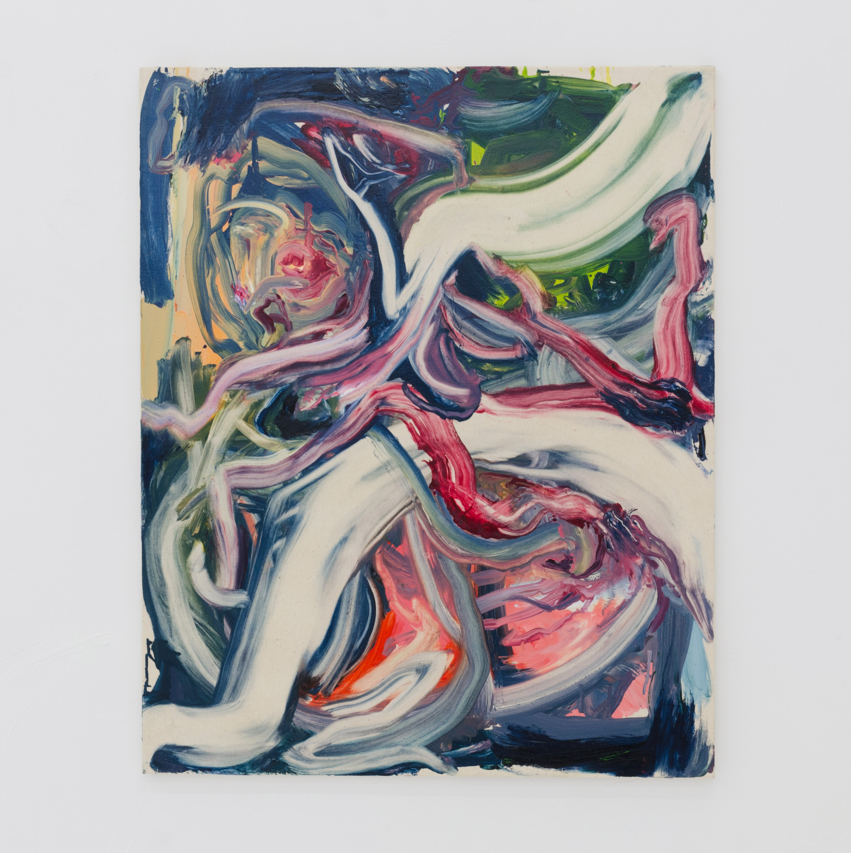 Jesús Crespo. FRIOV (serie Lub), 2024. Óleo sobre resina vinílica sobre tela. 100x81cm 