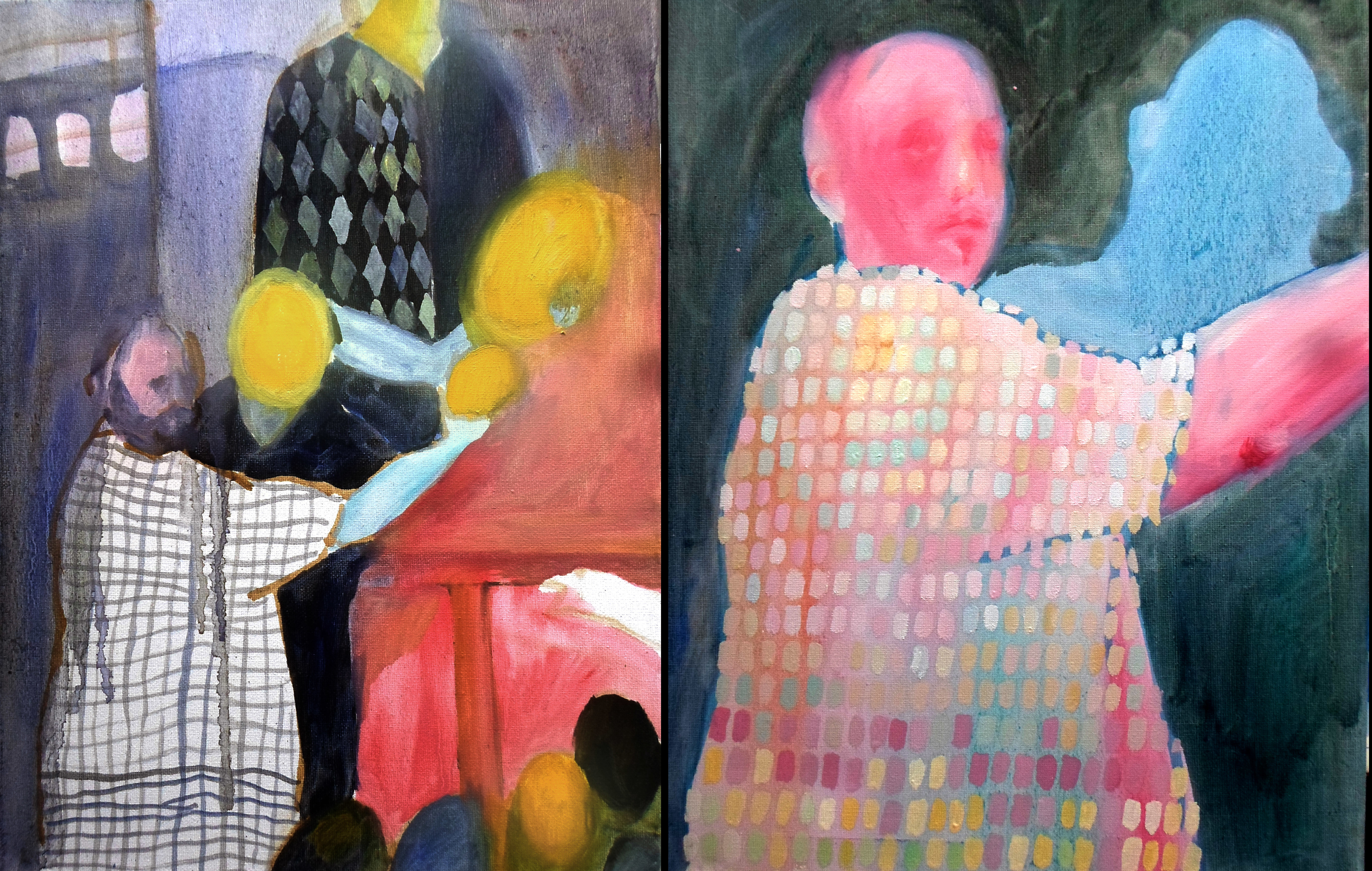 Market, oil on canvas, 24x32