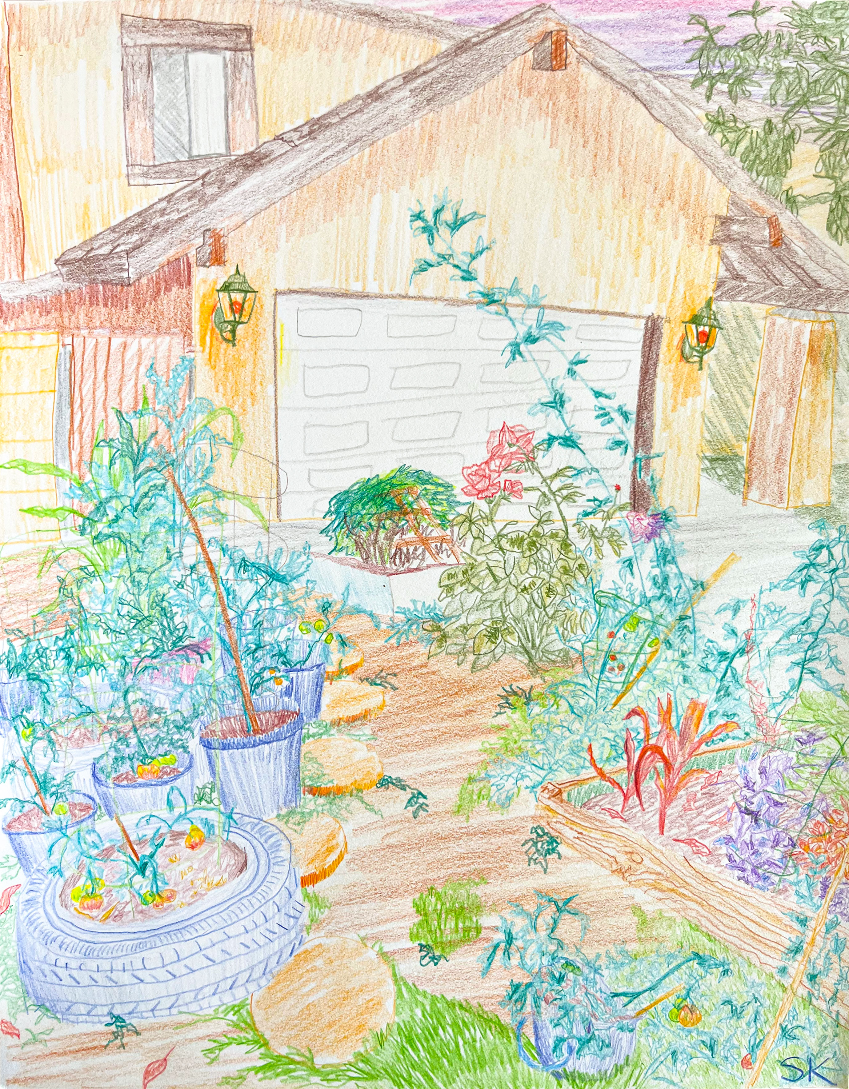 How To Draw Garden Scenery step by step || Garden Drawing | Beautiful  scenery drawing, Flower garden drawing, Garden drawing