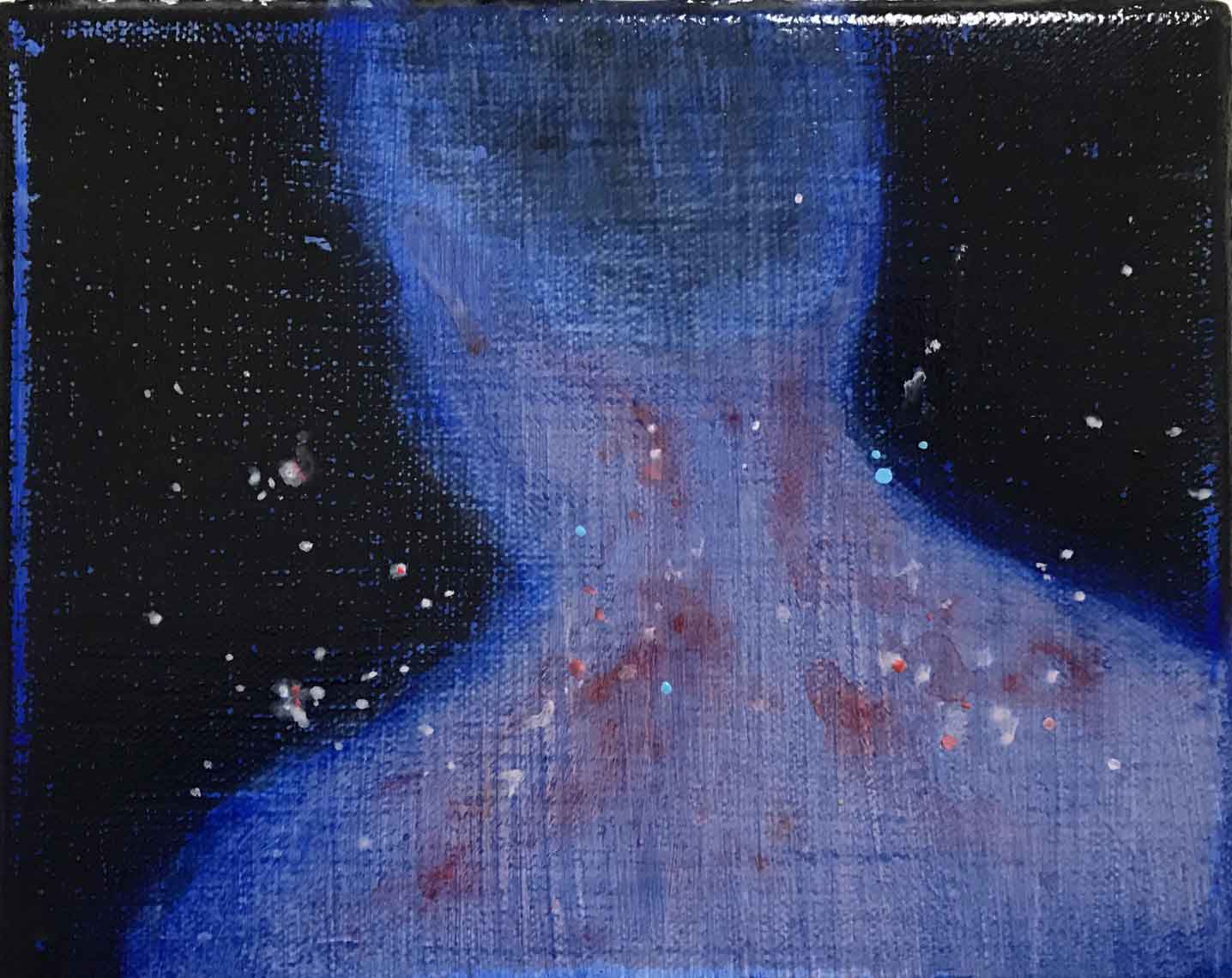 Gua Sha, 2018, acrylic on canvas, 14x17cm (5.5x6.7 in)