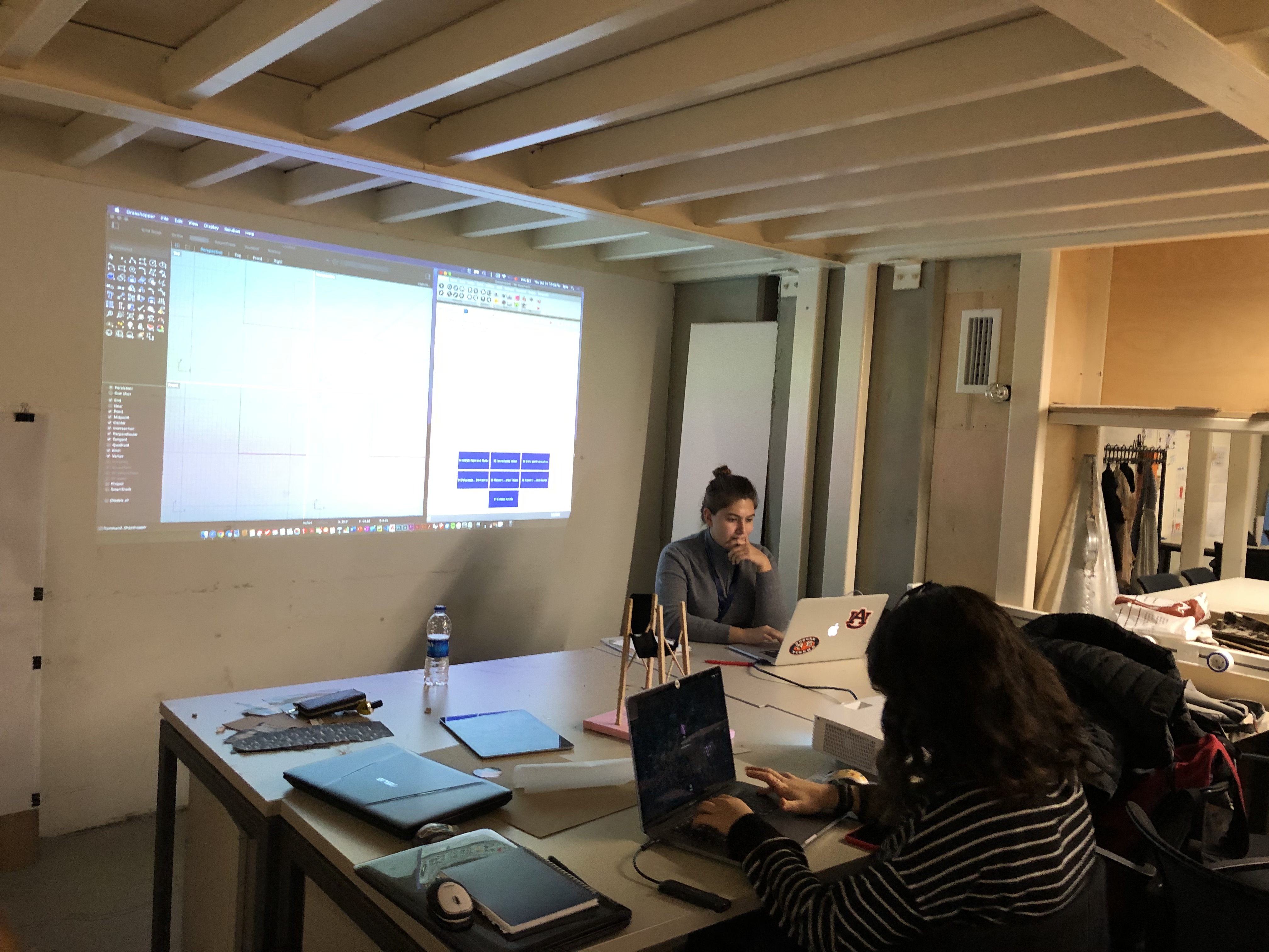Esra teaching basics of Grasshopper