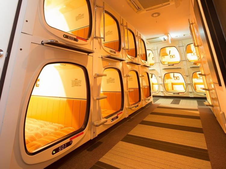 Capsule hotel, Japan