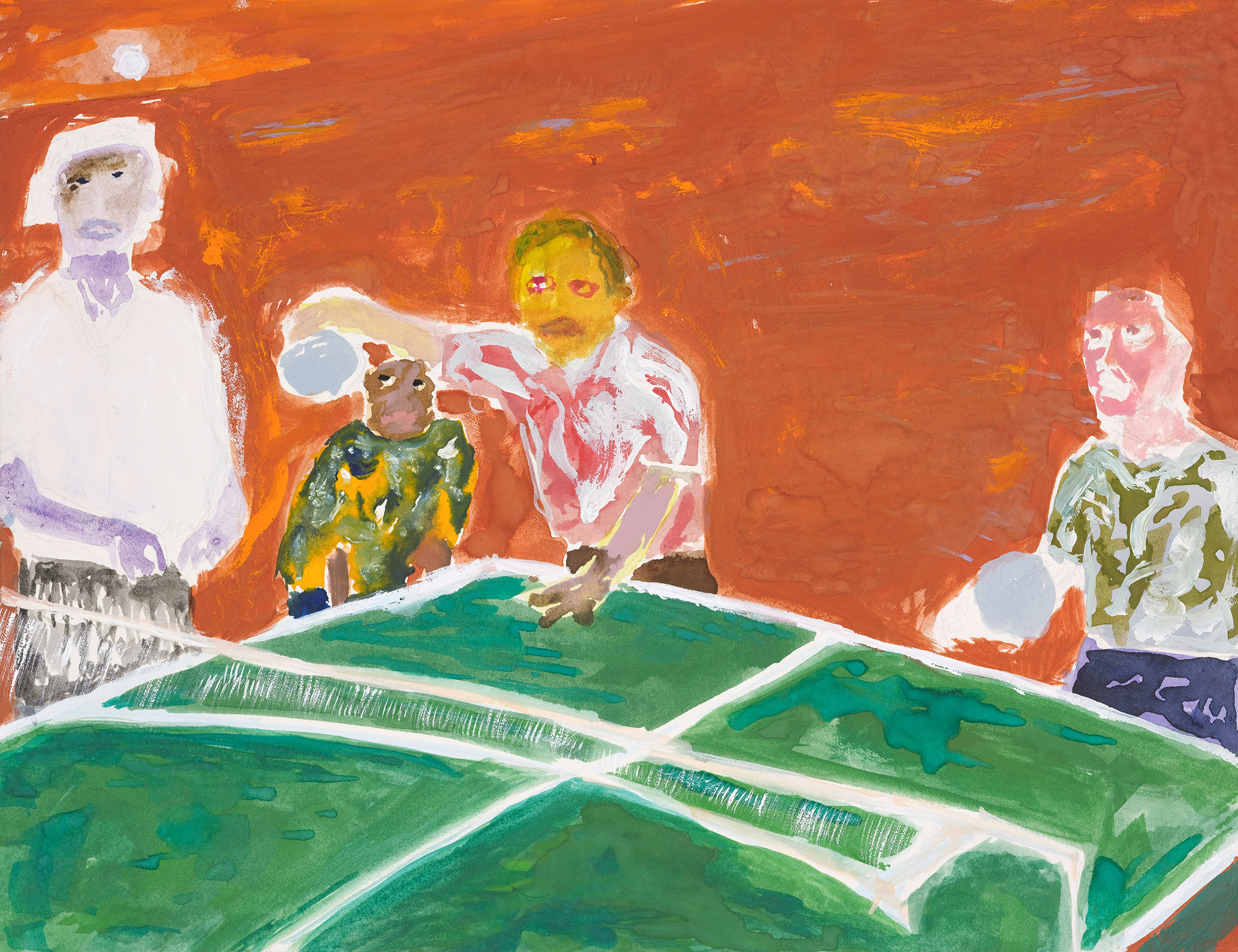 10:11, Gouache on paper, 20x26 cm, 2023