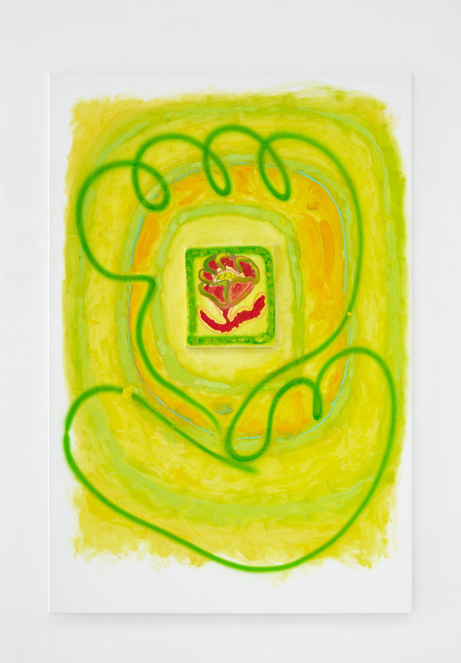 Sunflower, 2021Oil and spray paint on canvas160 x 110  cm