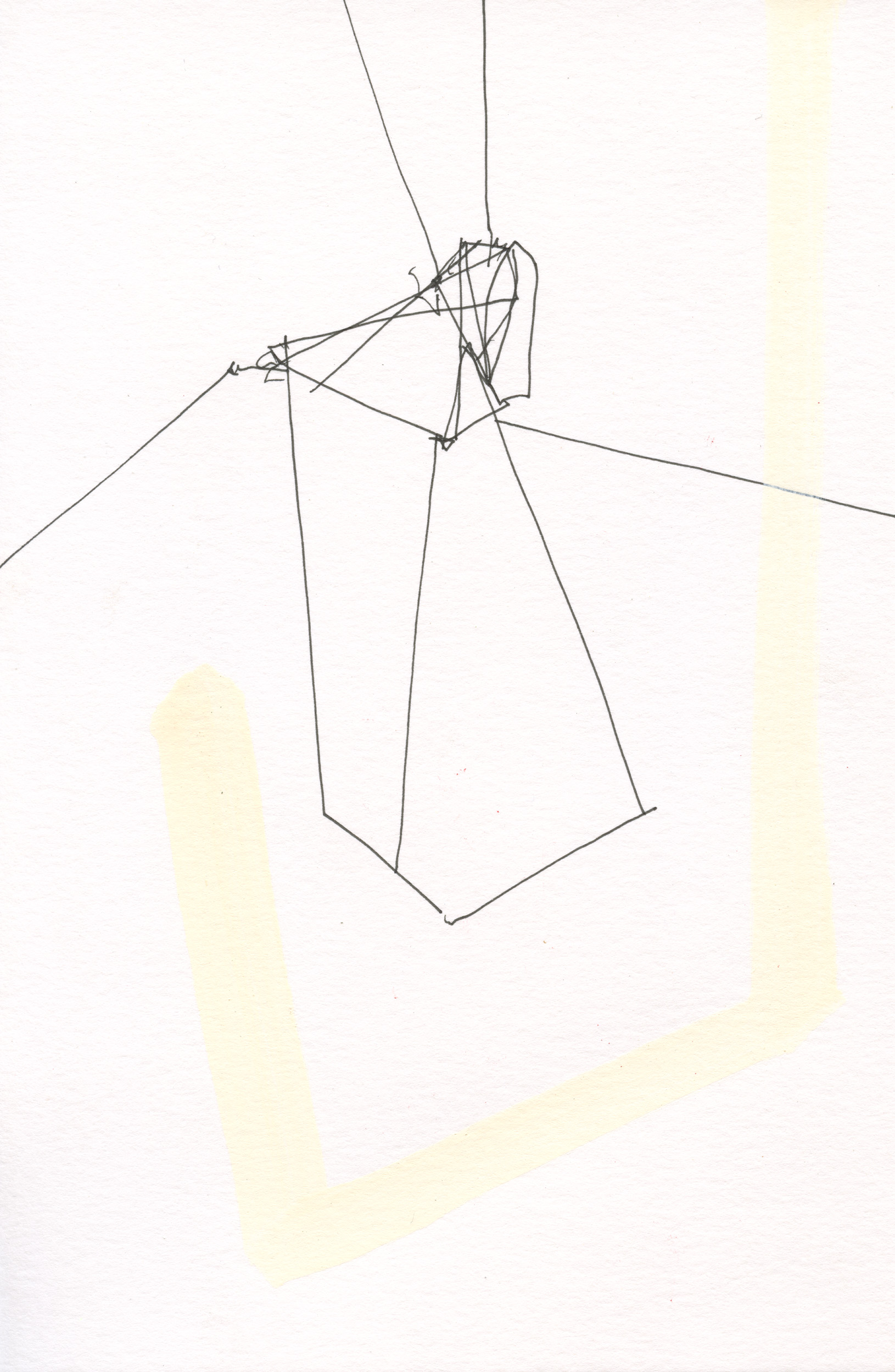 21. 2019, acrylic and ink on paper 9 x 6  inches