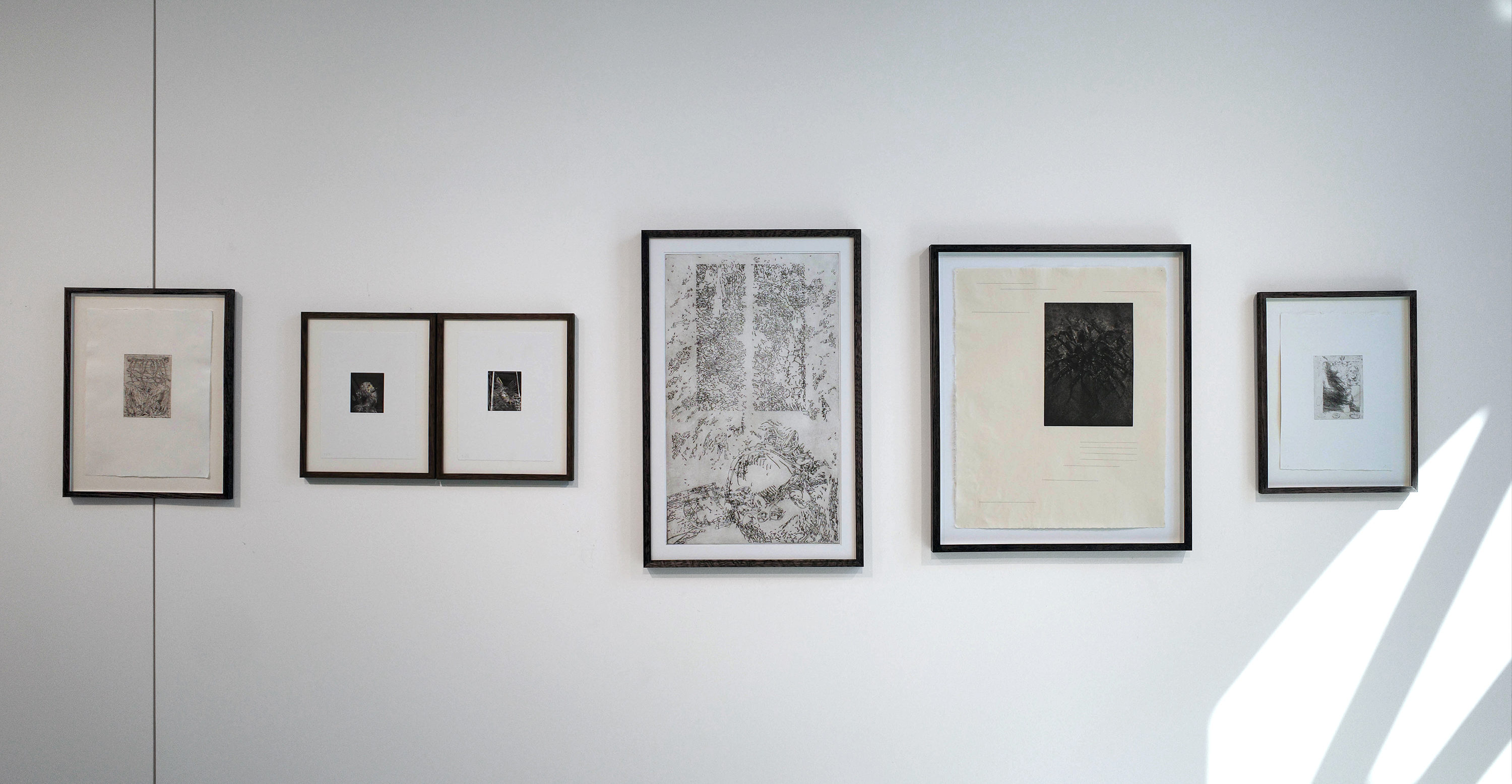 2021 Various intaglio at Newcomers 20-21. Group exhibition, Grafikgalleriet (DK)