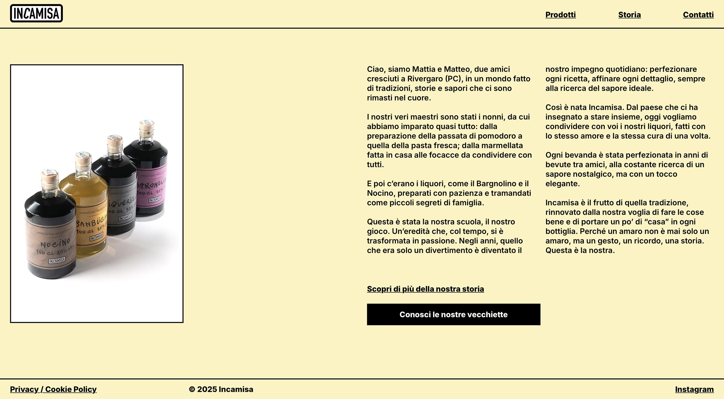 giallo.studio graphic web-design for Incamisa
