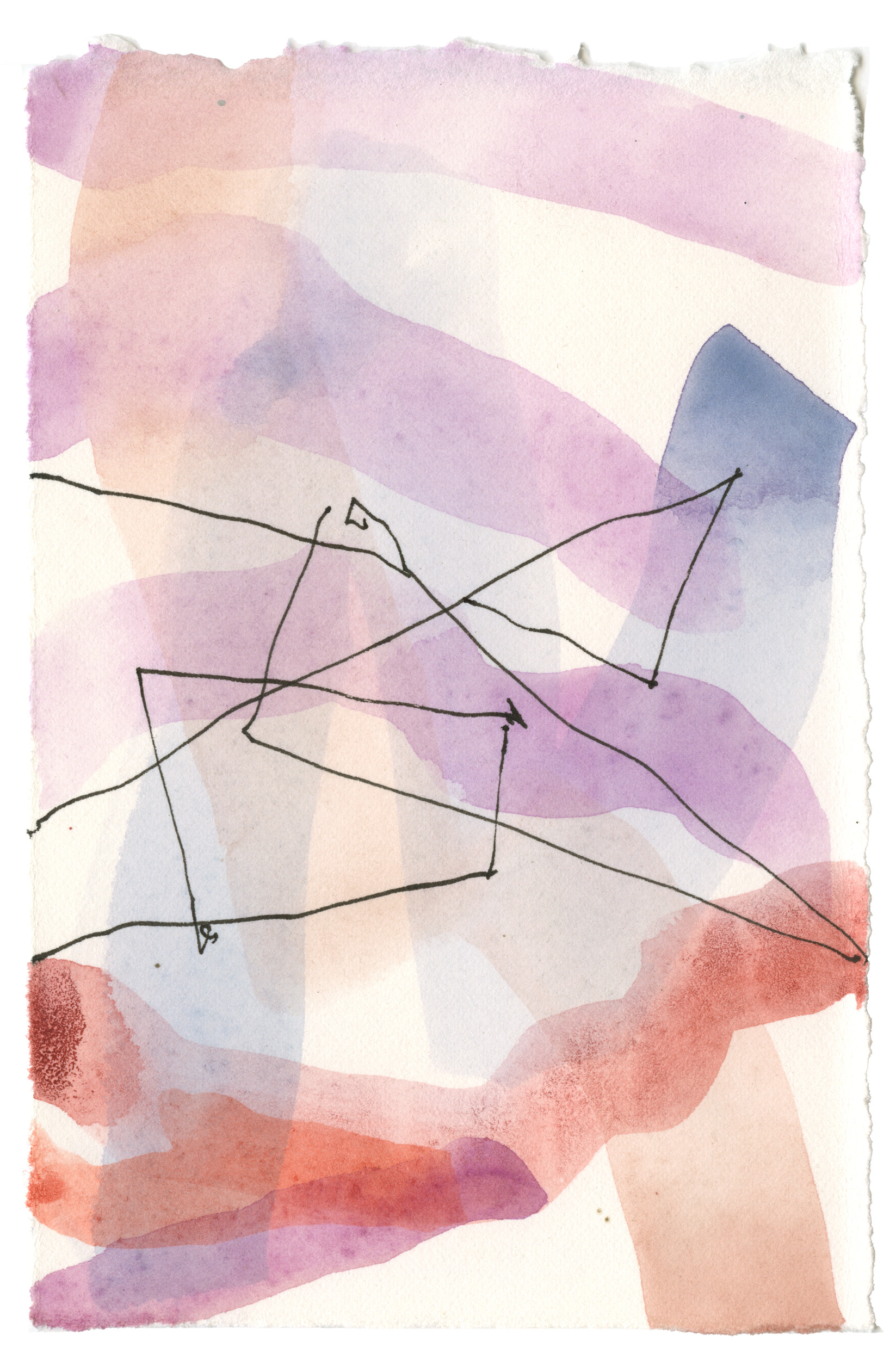 2419, watercolor and ink on paper, 5 3/4 x 3 3/4 inches