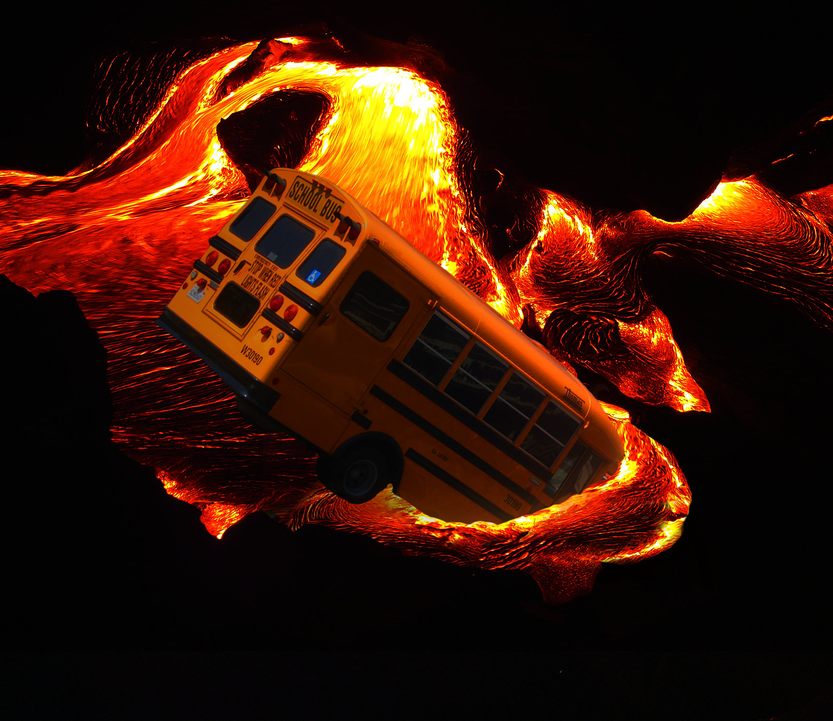 Beaverton Not-So-Magic Bus Meets Volcano