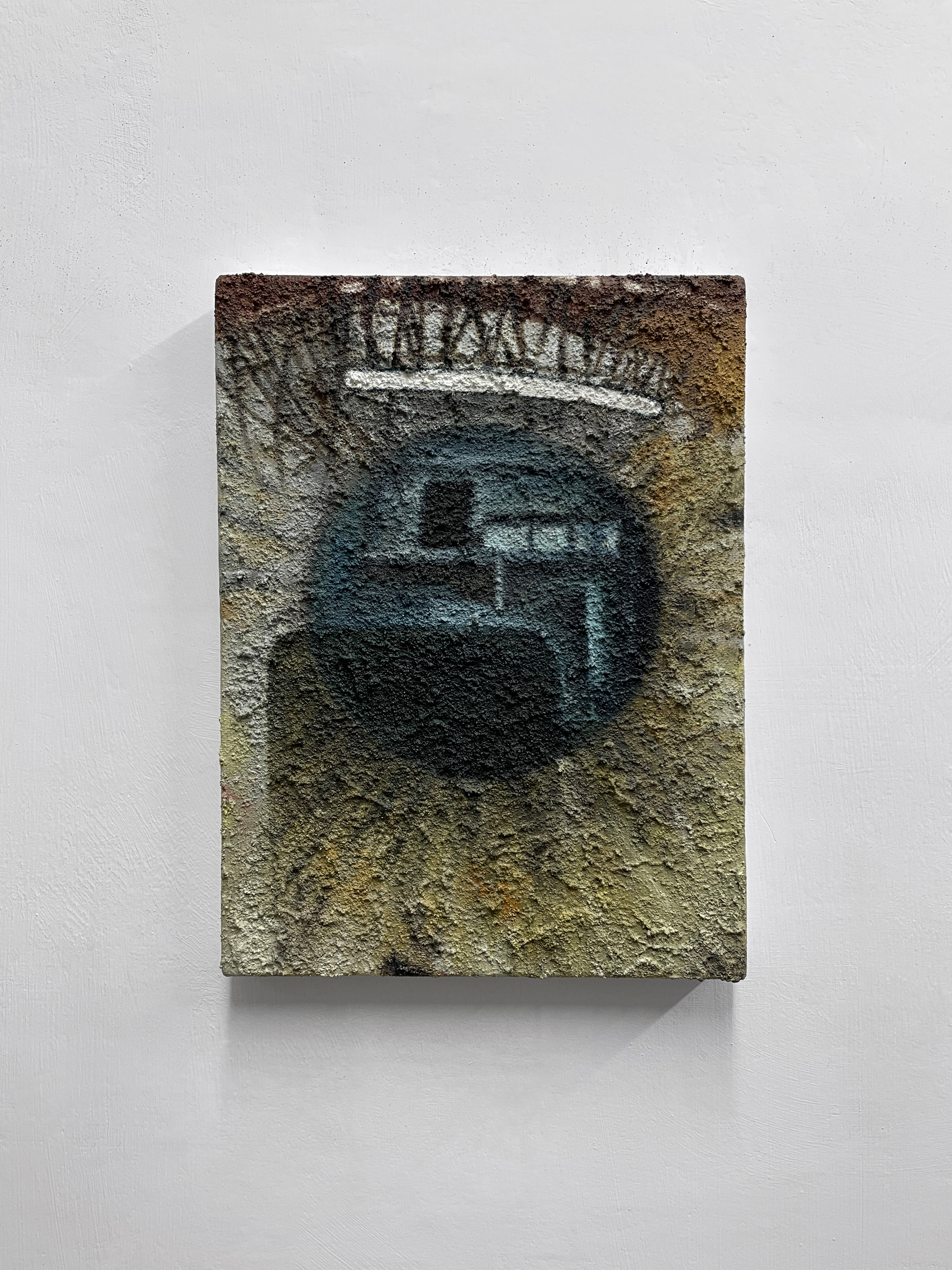 Studio, ReflectionSoil, sand, dust, acrylic, oil on canvas, 24x18 cm, 2025