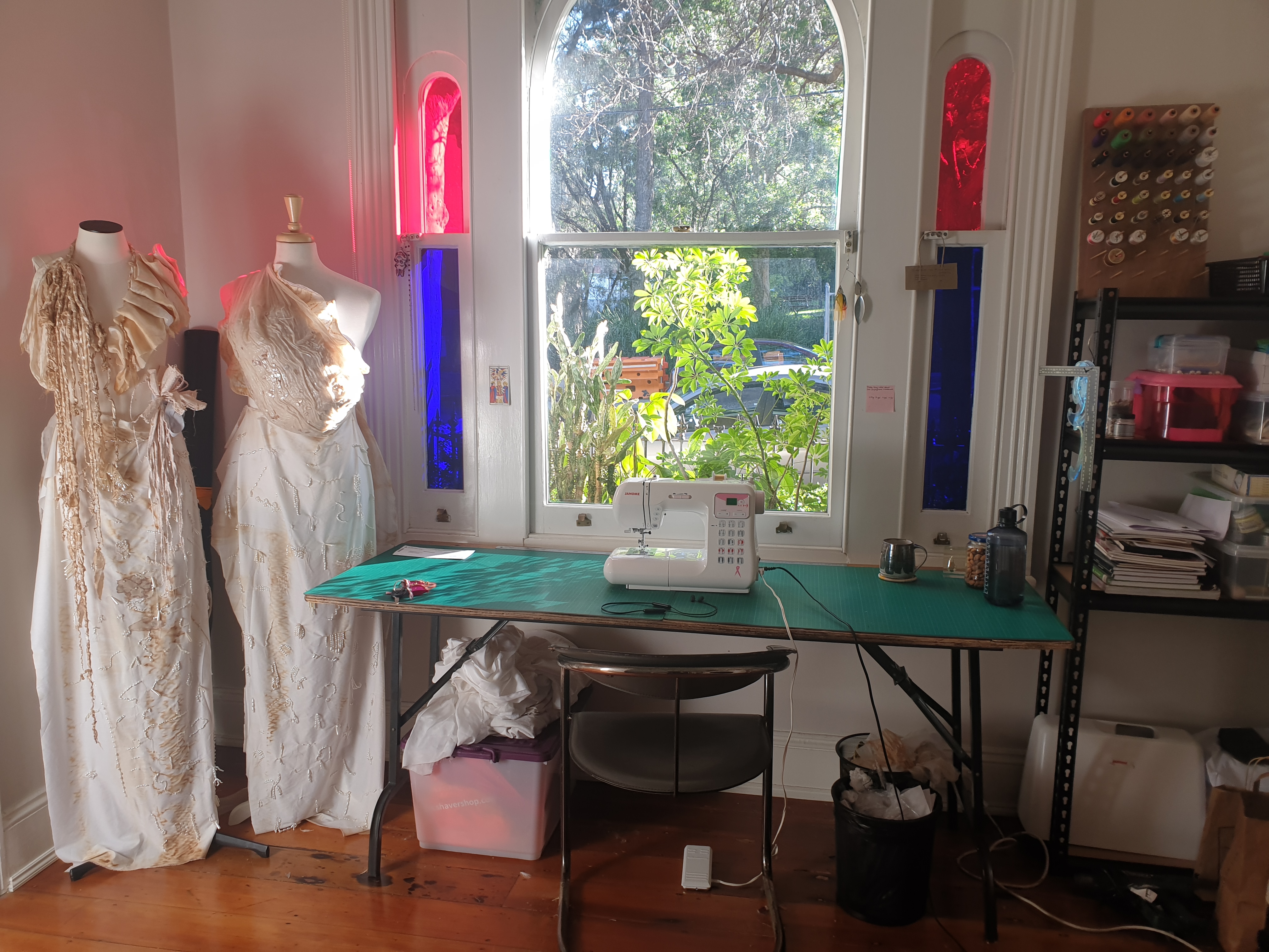 Hannah Brontë, EYE HEAR U MAGIK, National Gallery Victoria Triennial, 2020. Hannah Brontë x Megan Hanson Costume Collaboration Studio Documentation. Photo: Megan Hanson