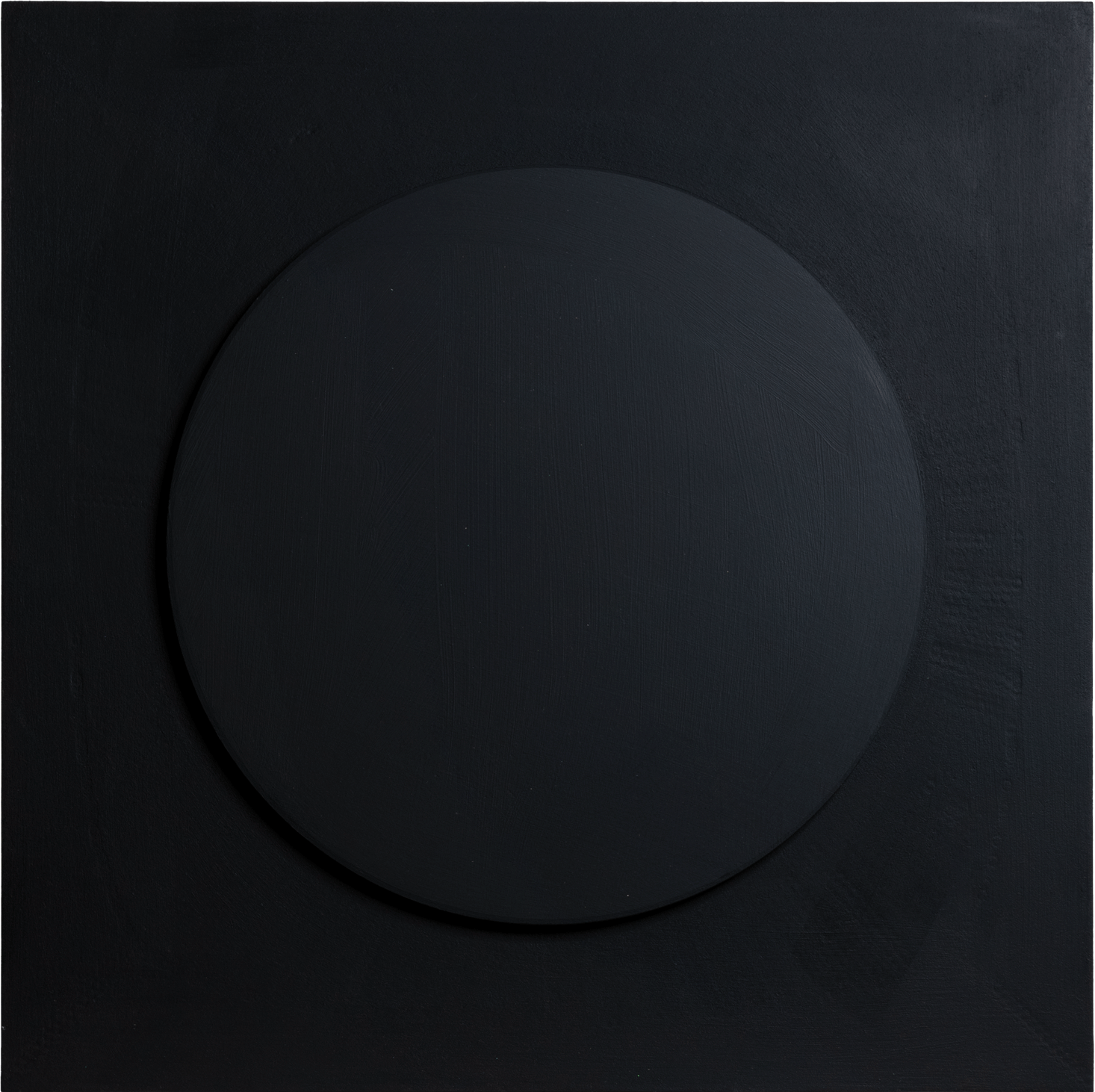 Monochrome Landscapes II. Lamp Black 1 / Series of acrylic paintings on fibreboard 2021–2022 / 50x50 cm