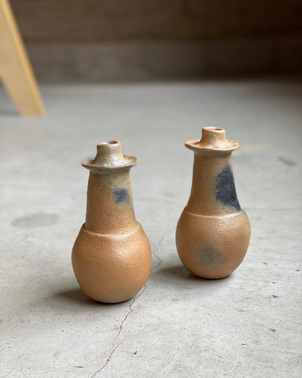 Camilla Trujillo Micaceous Clay Salinas Candleholders