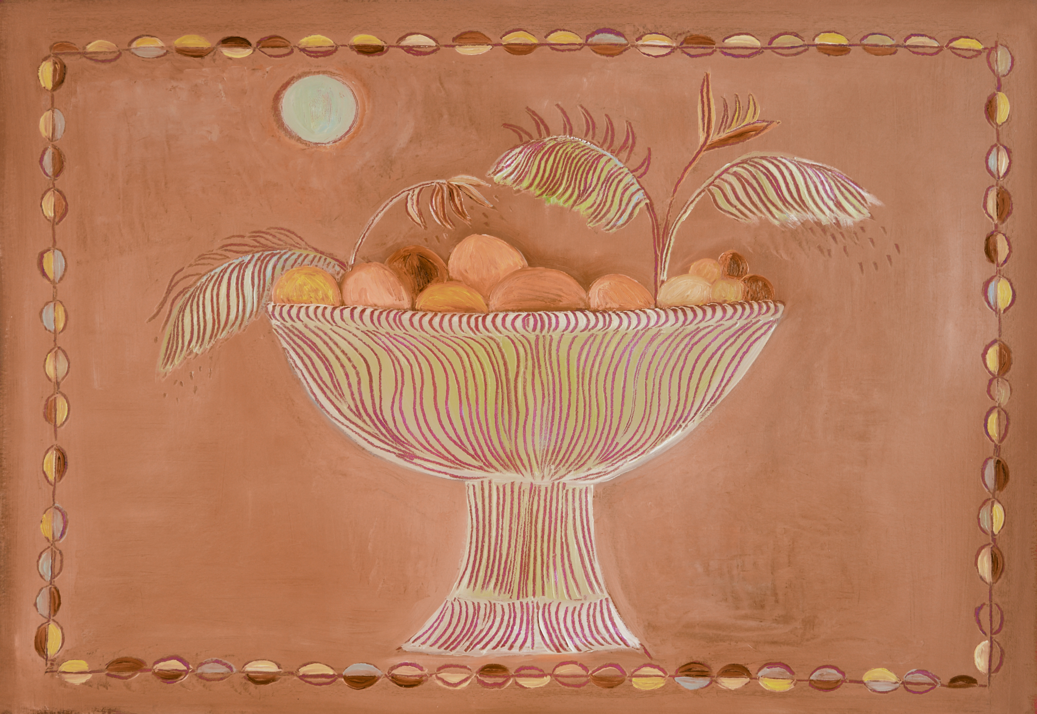 Bowl of Fruit 1, 2024. Oil & oil stick on canvas