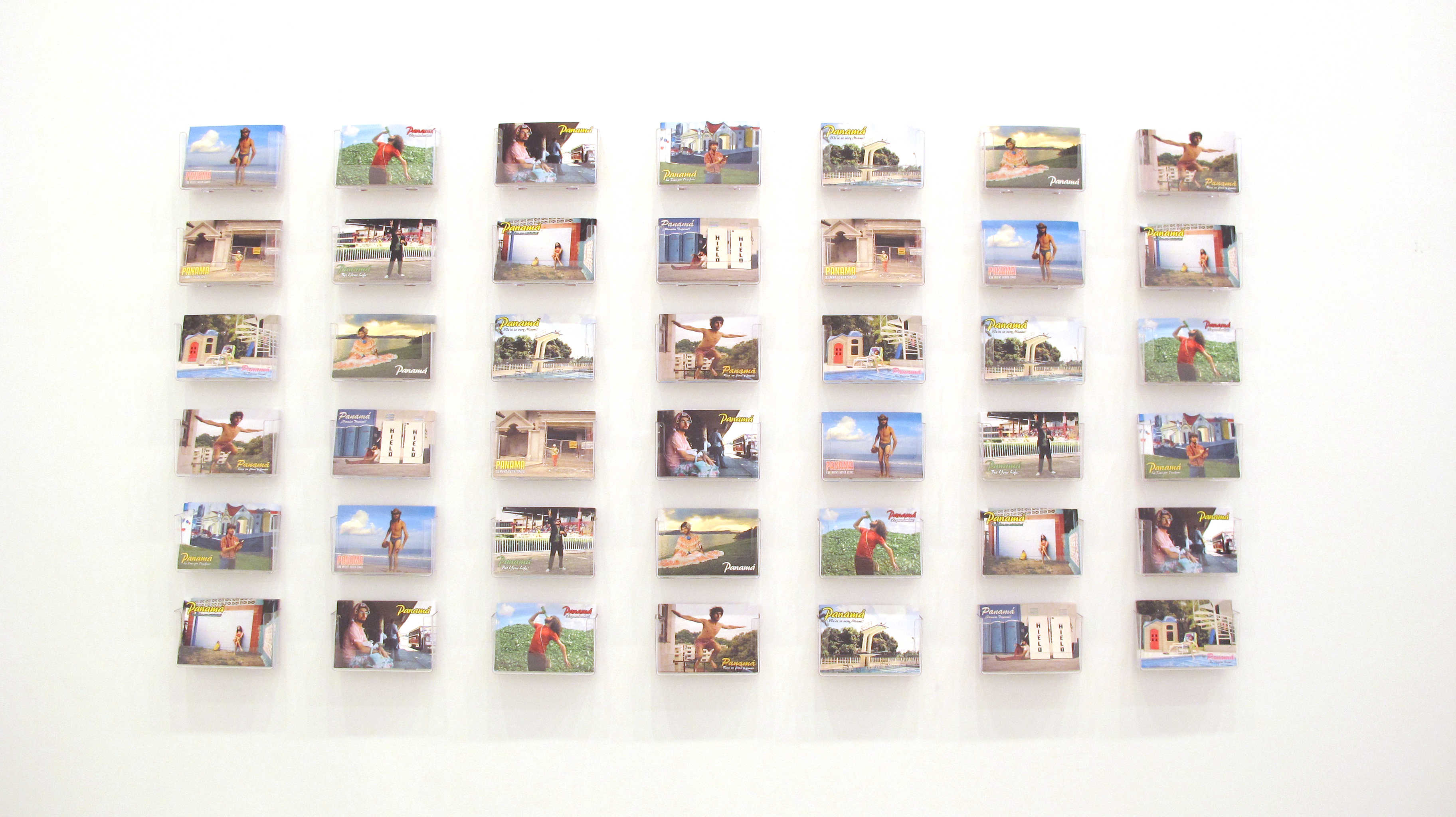 Postales de Panamá (selección de 12), 2002 - 2011 Digital print on acrylic display Variable dimensions Ed. of 5 + 2AP