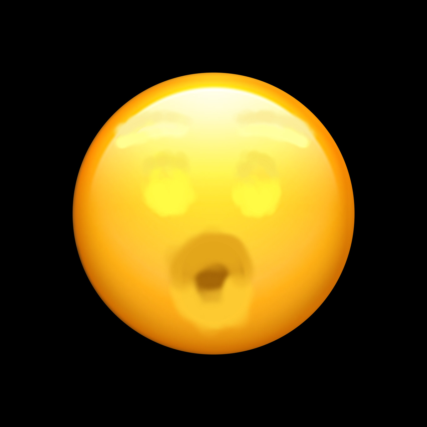 Emoji 6/7 (Astonished Face), 2024, inkjet print, 50 × 50 cm