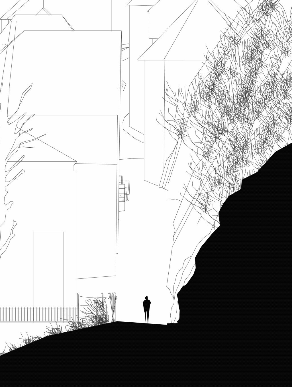 Sequential section analyses detail and proximity of surroundings to ones body.