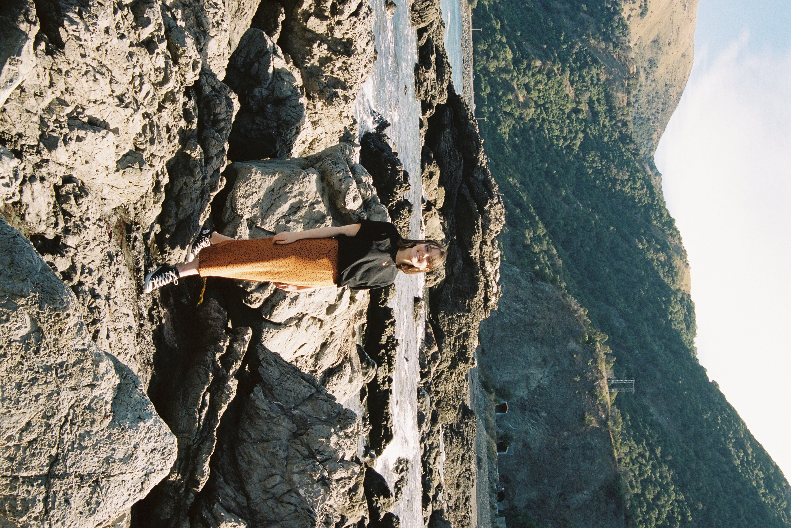 Shae in Kaikōura, photographed by Ella Waswo on 35mm film.