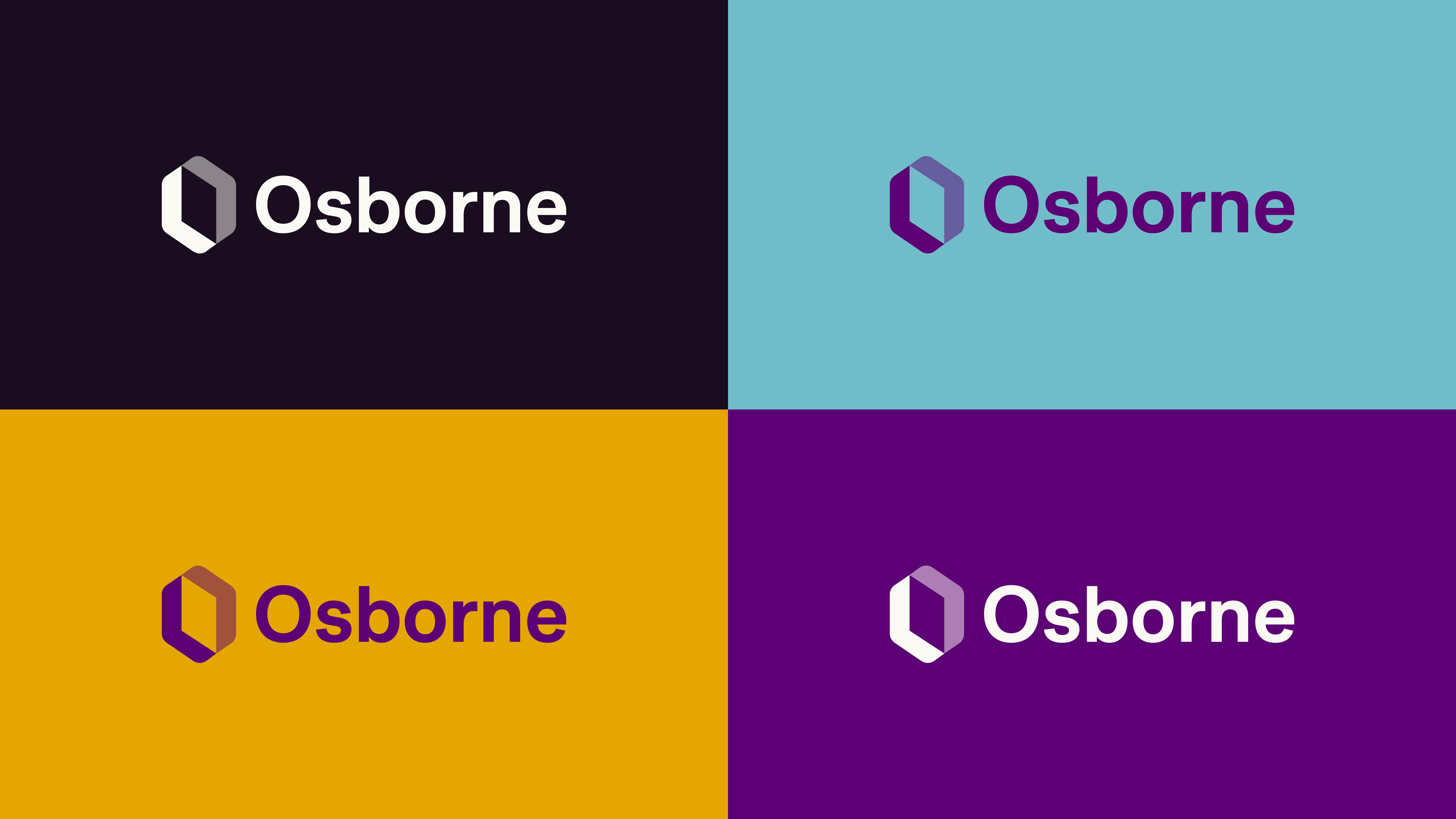 Logos set in the main color palette.