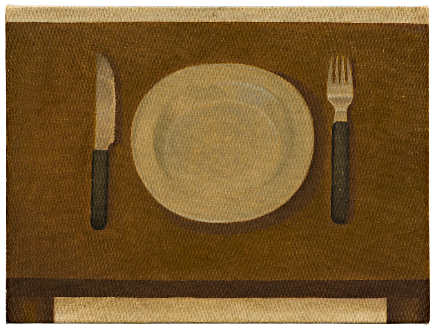 "Mesa posta", 2023, óleo sobre tela
