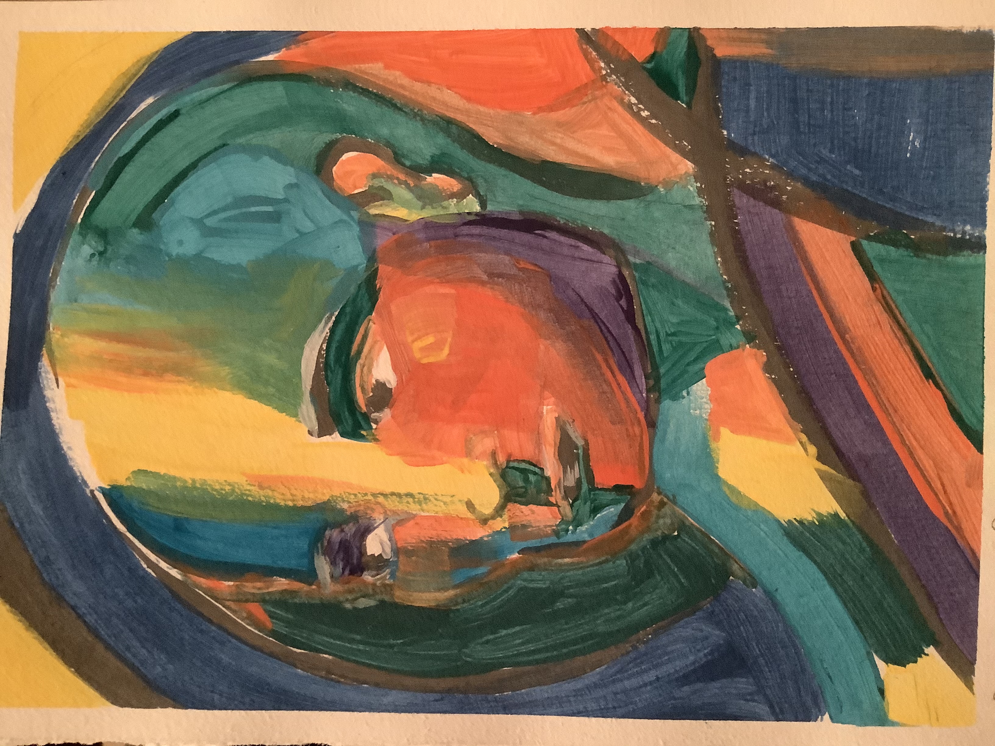 Dissonância Pandêmica | 14,8cm x 21cm | Rosângela Caldas | 2020 | guache sobre canson