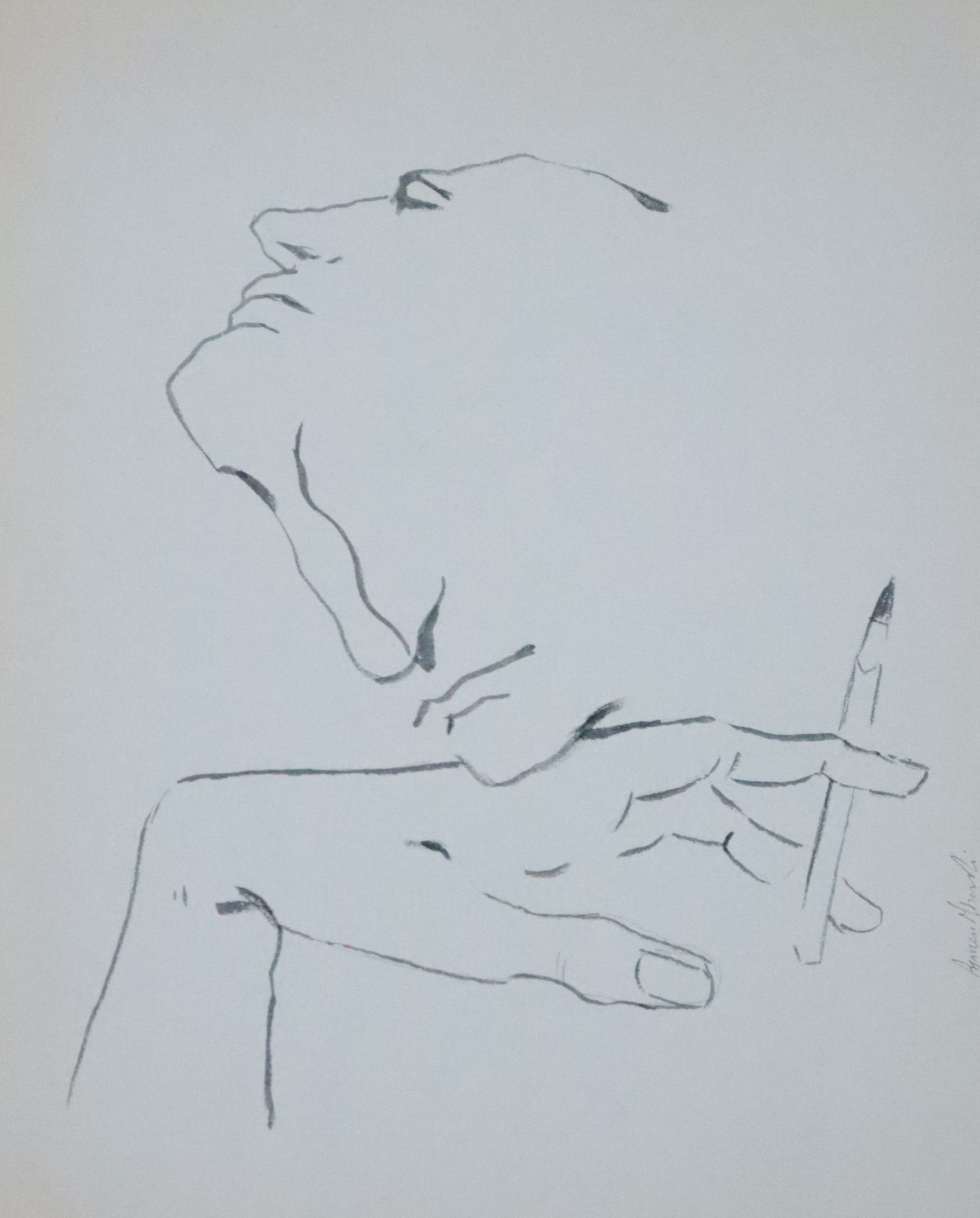 L'écrivain, 34x27cm, 2021