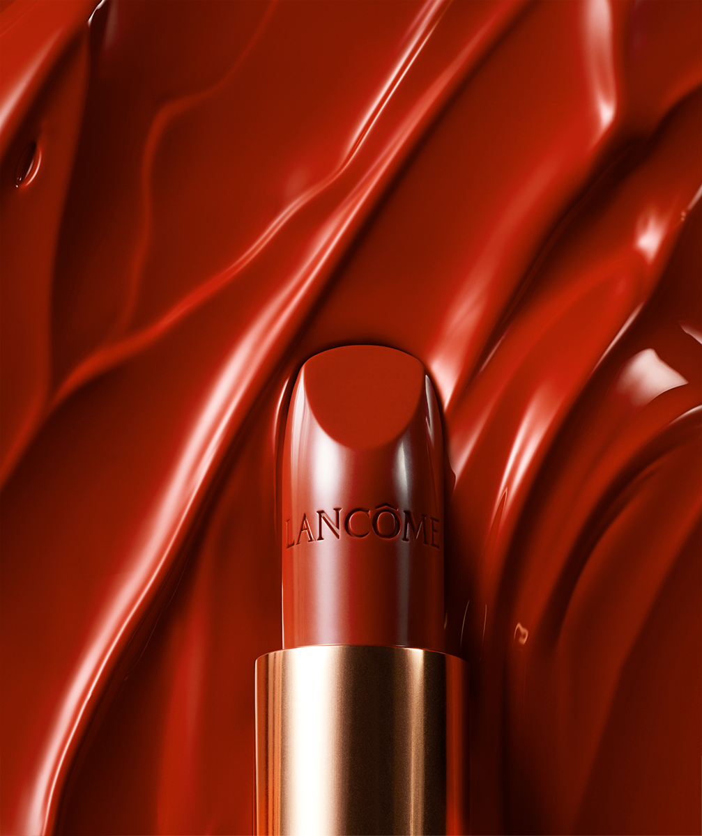 KMA photographer Isabelle Bonjean shoots close up photo of creamy and silky Lancome lipstick