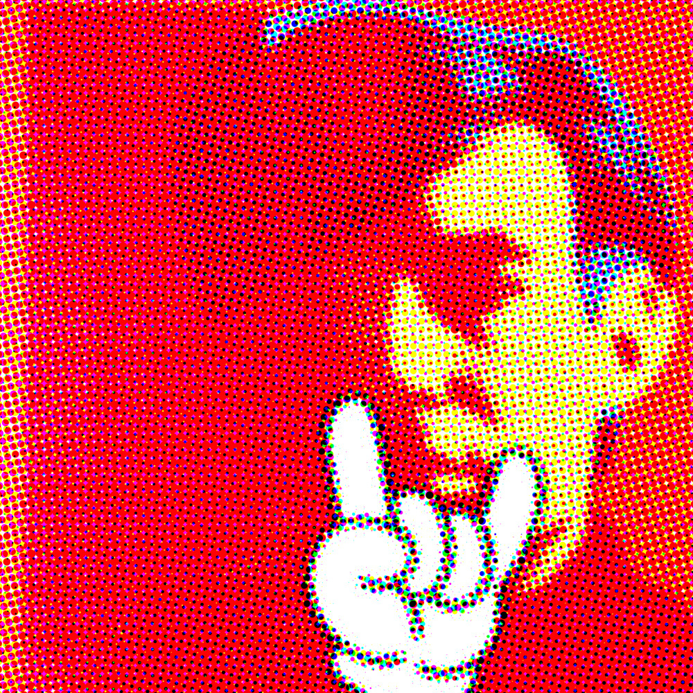 "Andy with Mickey's glove" (quadriptych) 2 of 4. 100 x 100 cm / 40x40 inches. Available in limited edition of signed & numbered giclée prints