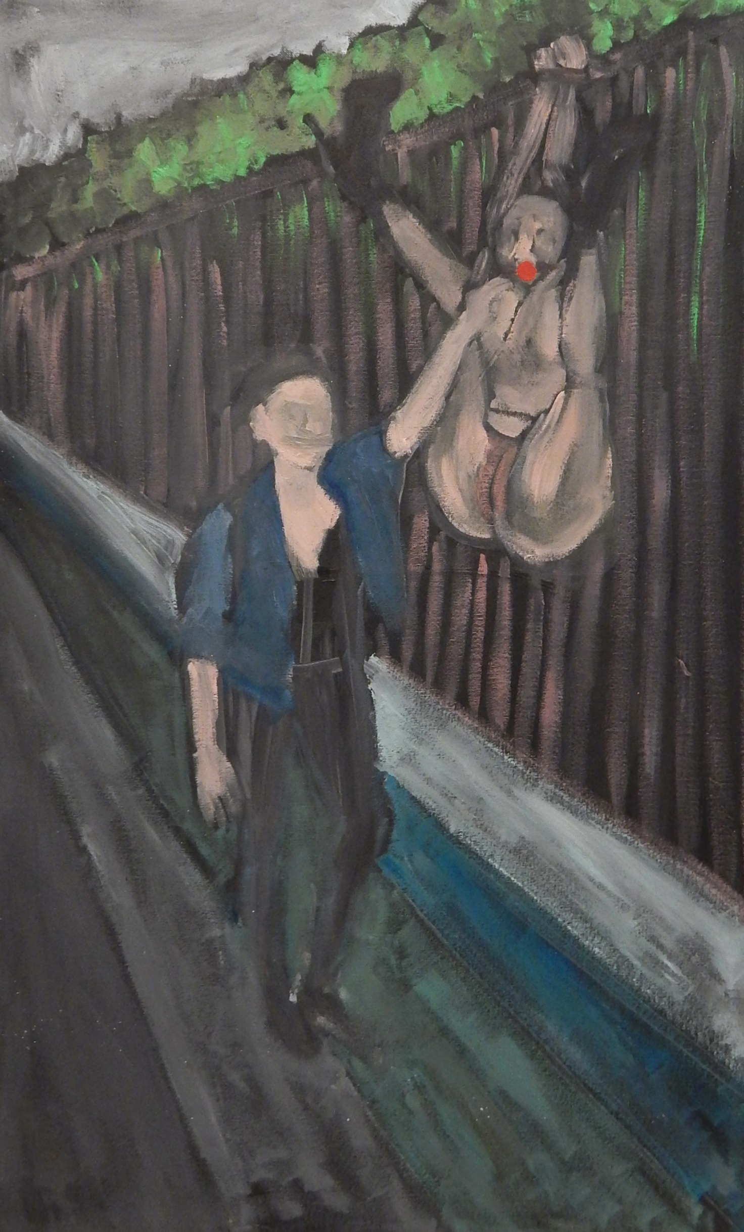 What is difficult about it? in difficulty, Acrylic on canvas, 90x55 cm, 2020