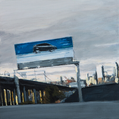 Auto Enterprise, 2014, Oil on panel, 12 x 12 in. $1,000