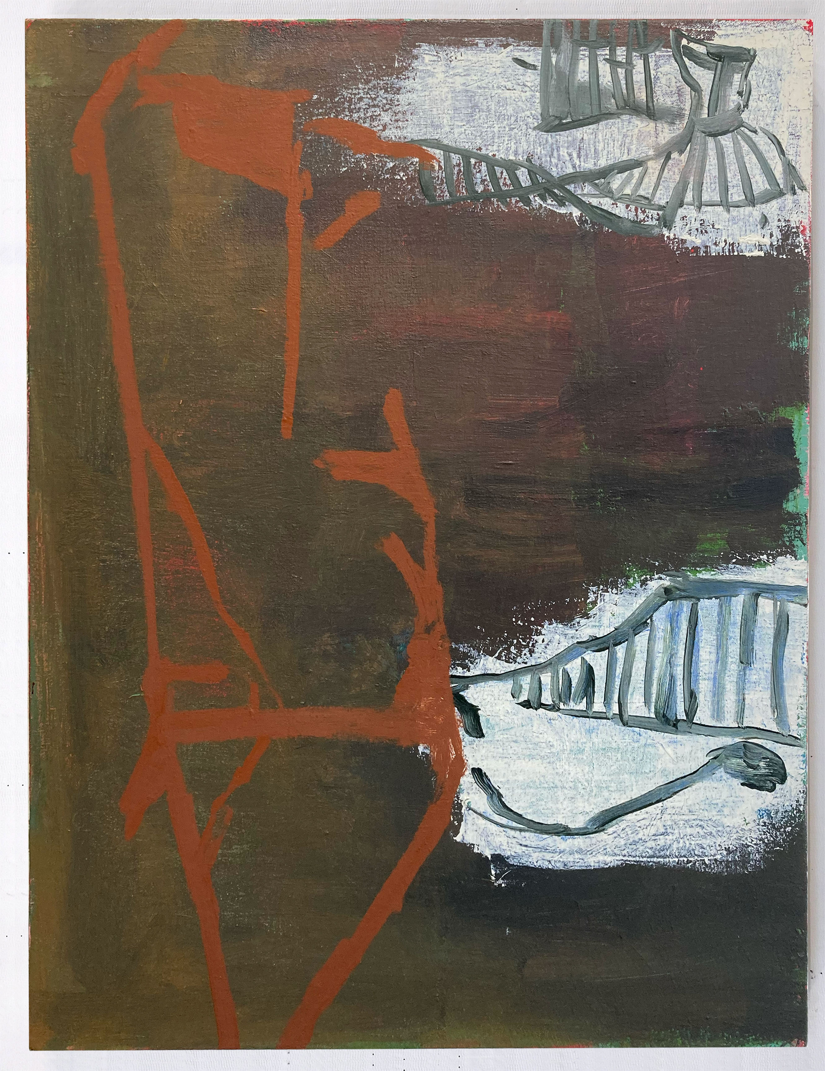 fossil and lichen forms 1. 18.5"x24" oil on canvas