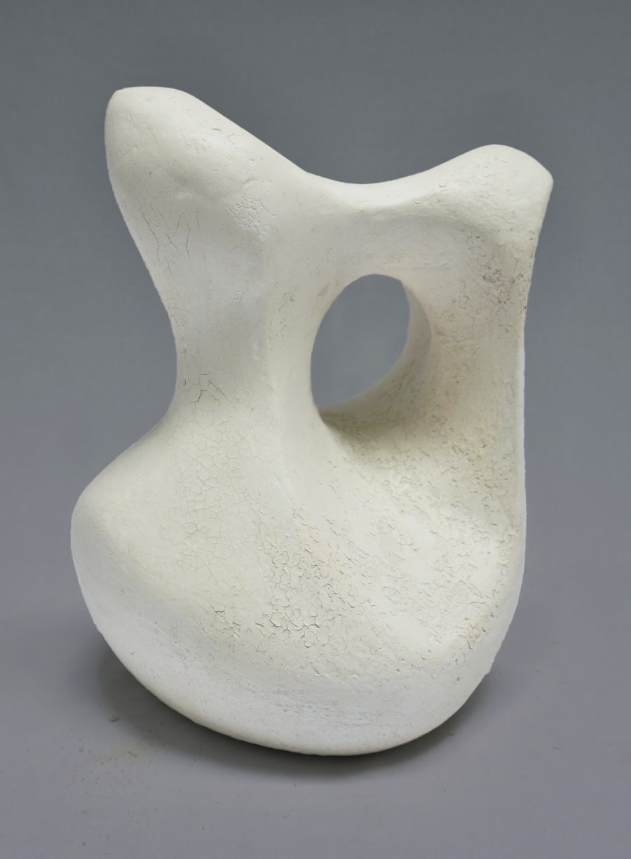 Window I (large), Bisqued stoneware with terra sigillata, 11.5 x 10 x 10 in