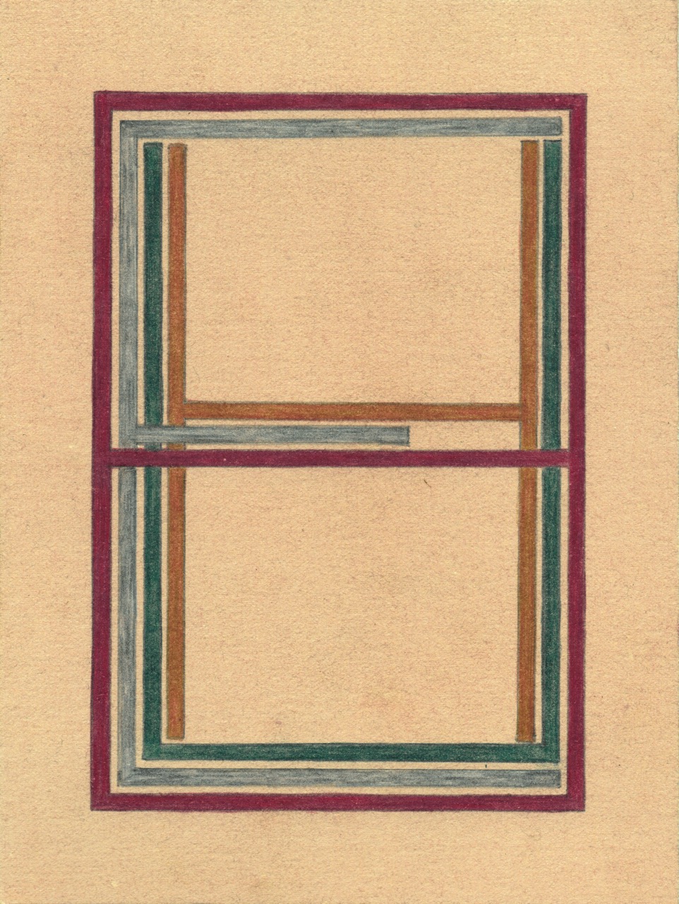 Marine Pagès Beuh, 2021 Crayon de couleur et encre sur papier 20 x 15 cm Courtesy de l’artiste et galerie Bernard Jordan