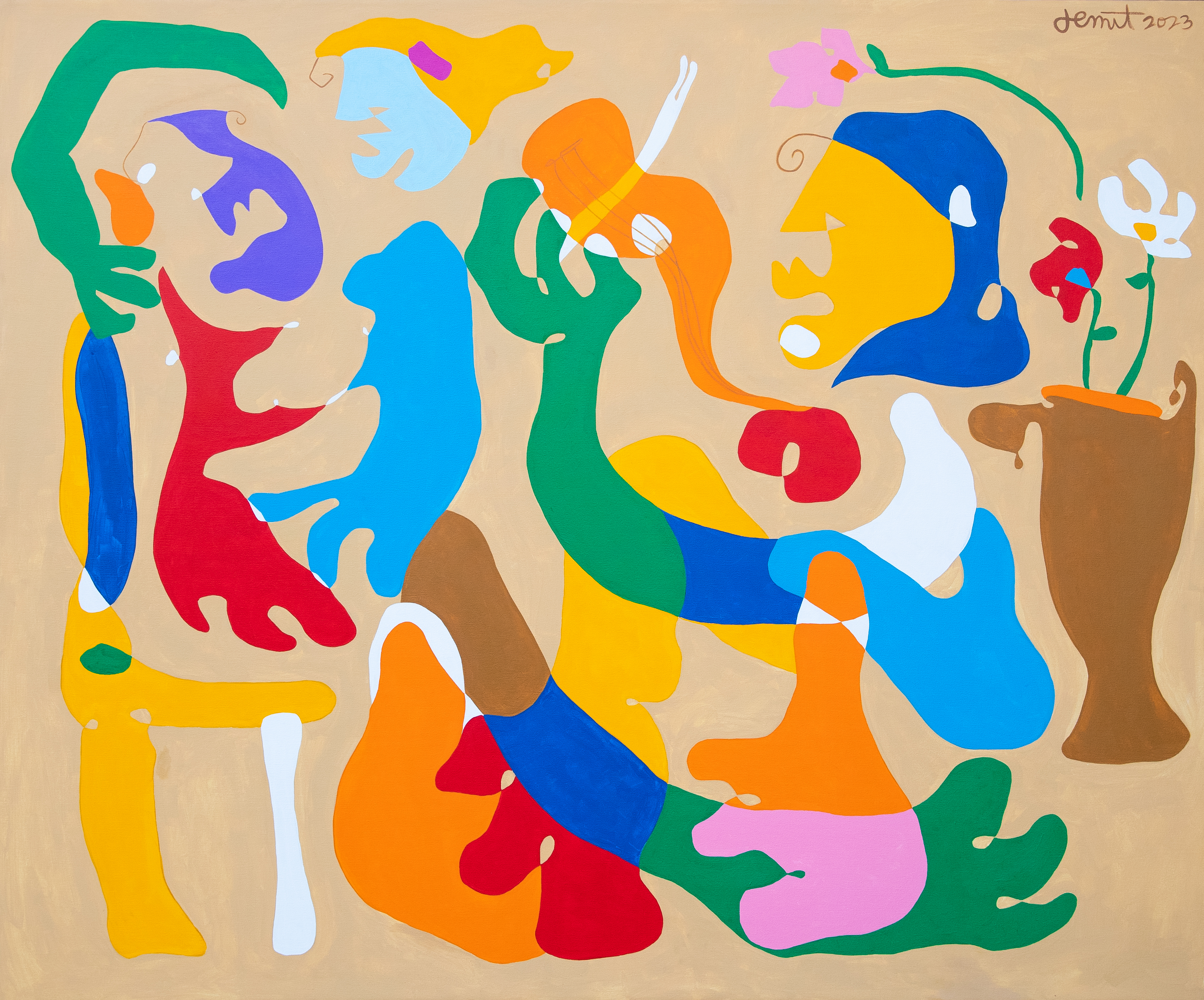Demit Omphroy, Angel Song, acrylic on canvas, 59 7/8 x 72 in / 152 x 183 cm © Demit Omphroy