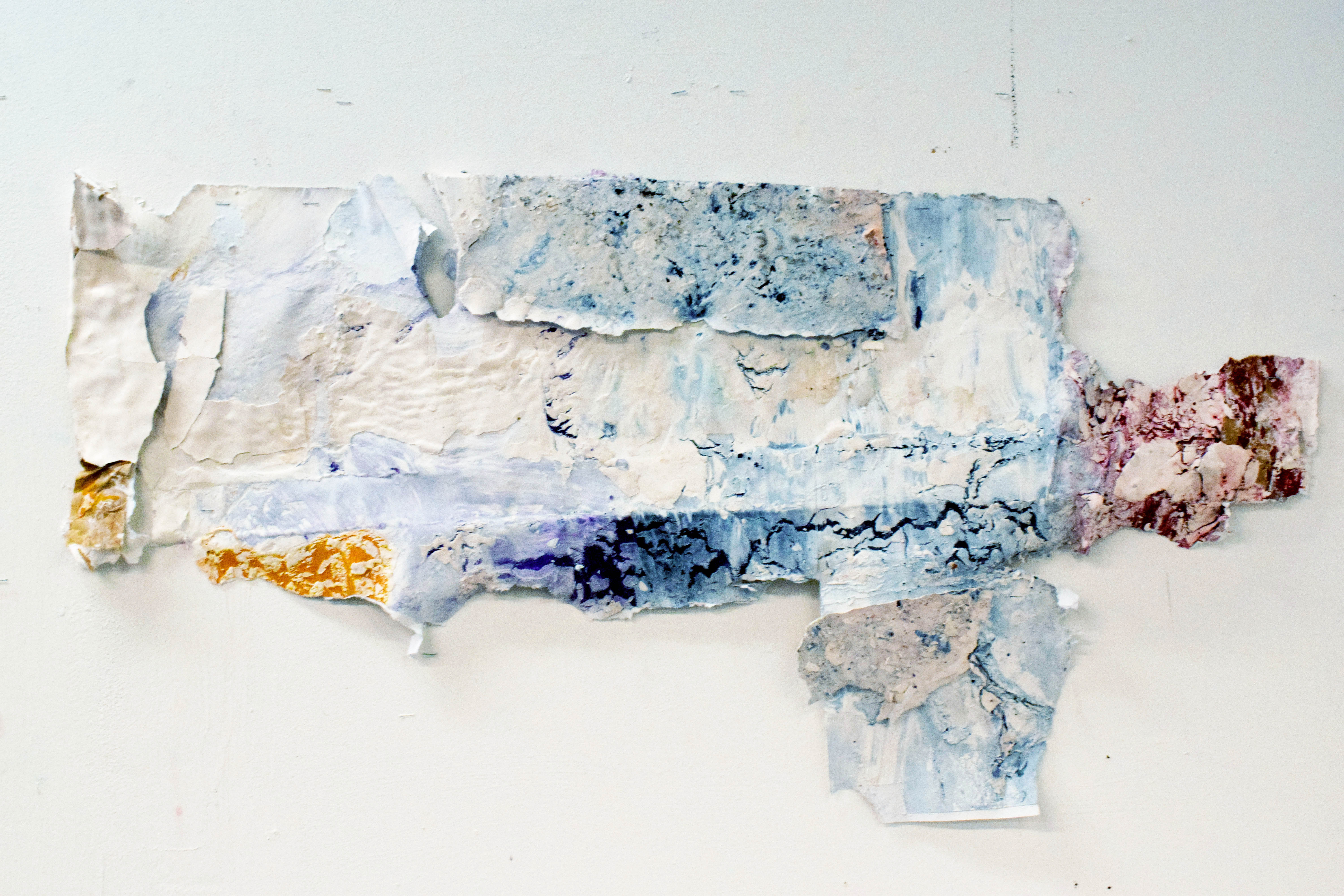 Salvage, plaster, paint and paper, 2019