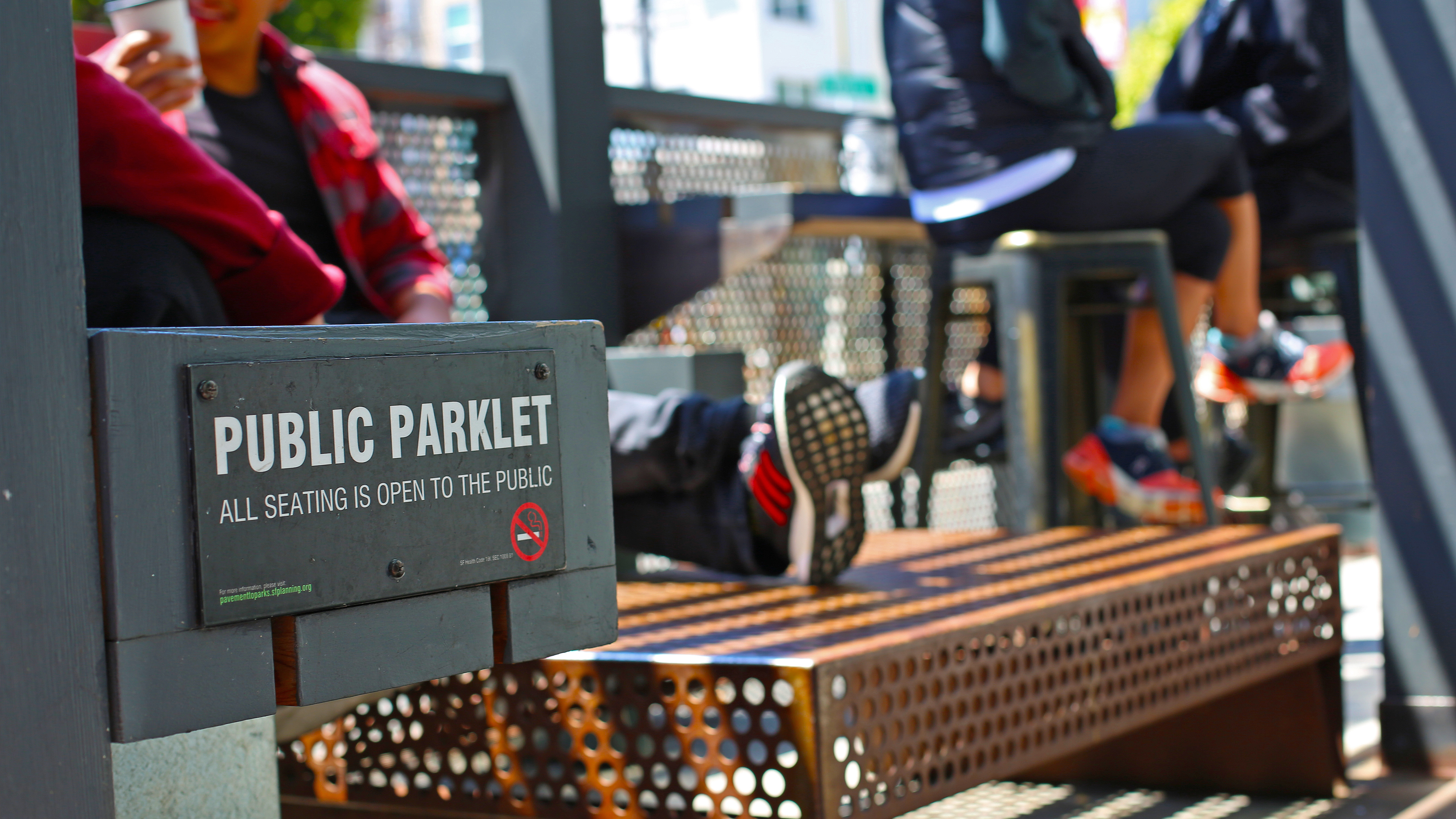 Public Parklet sign